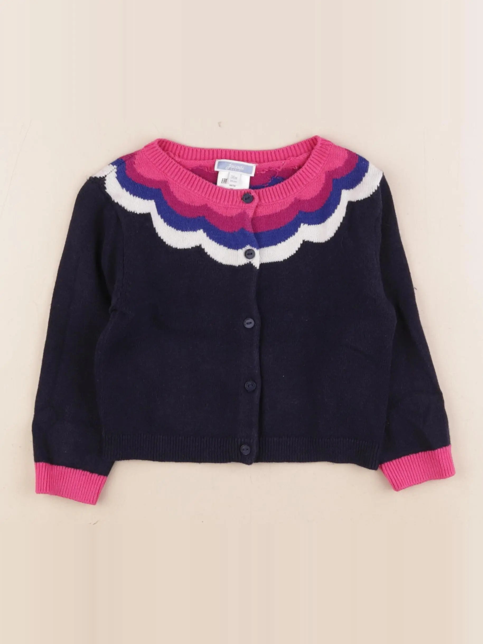 Jacadi - gilet bleu - 36 mois