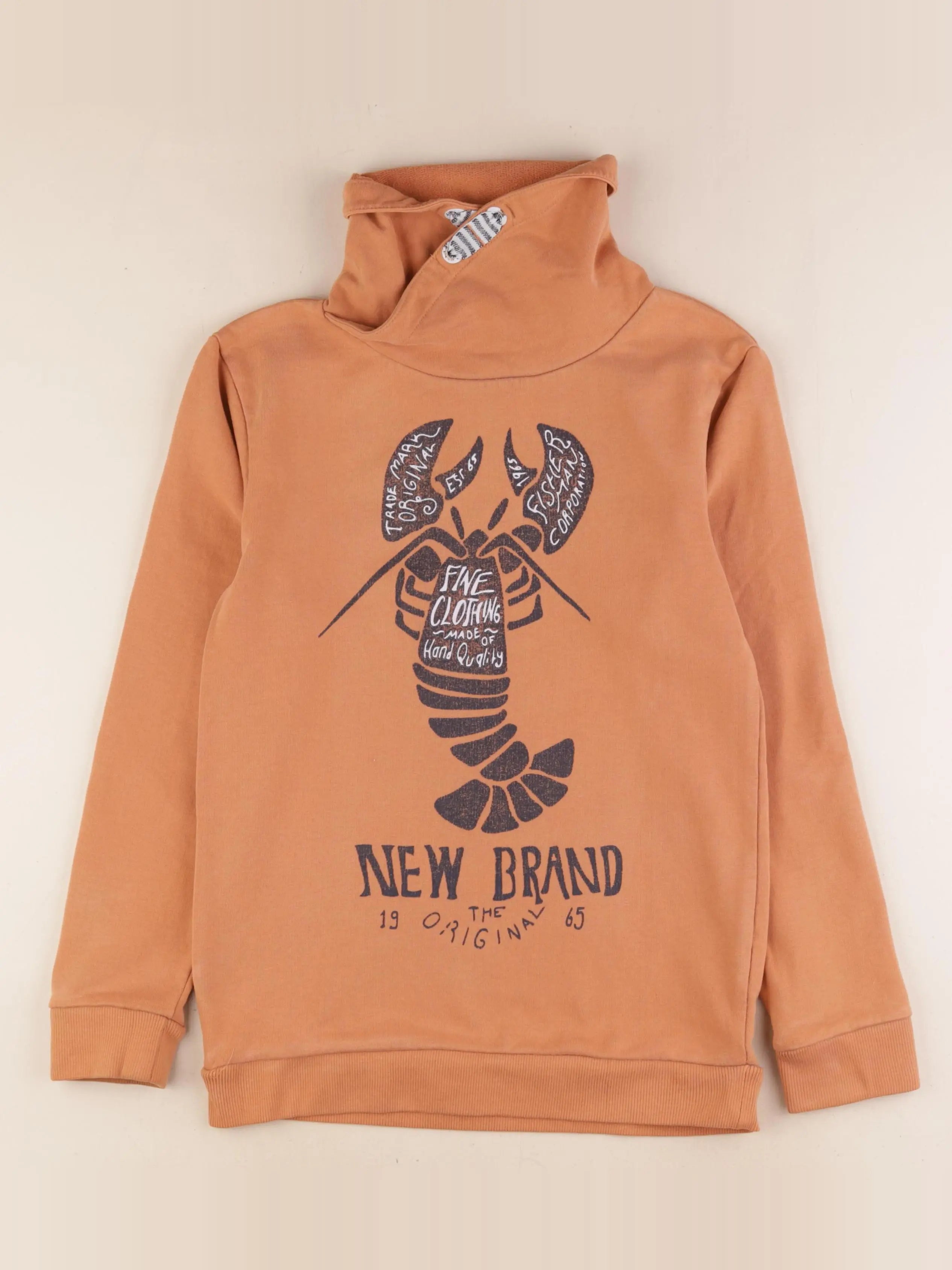 Vertbaudet - sweat orange - 12 ans