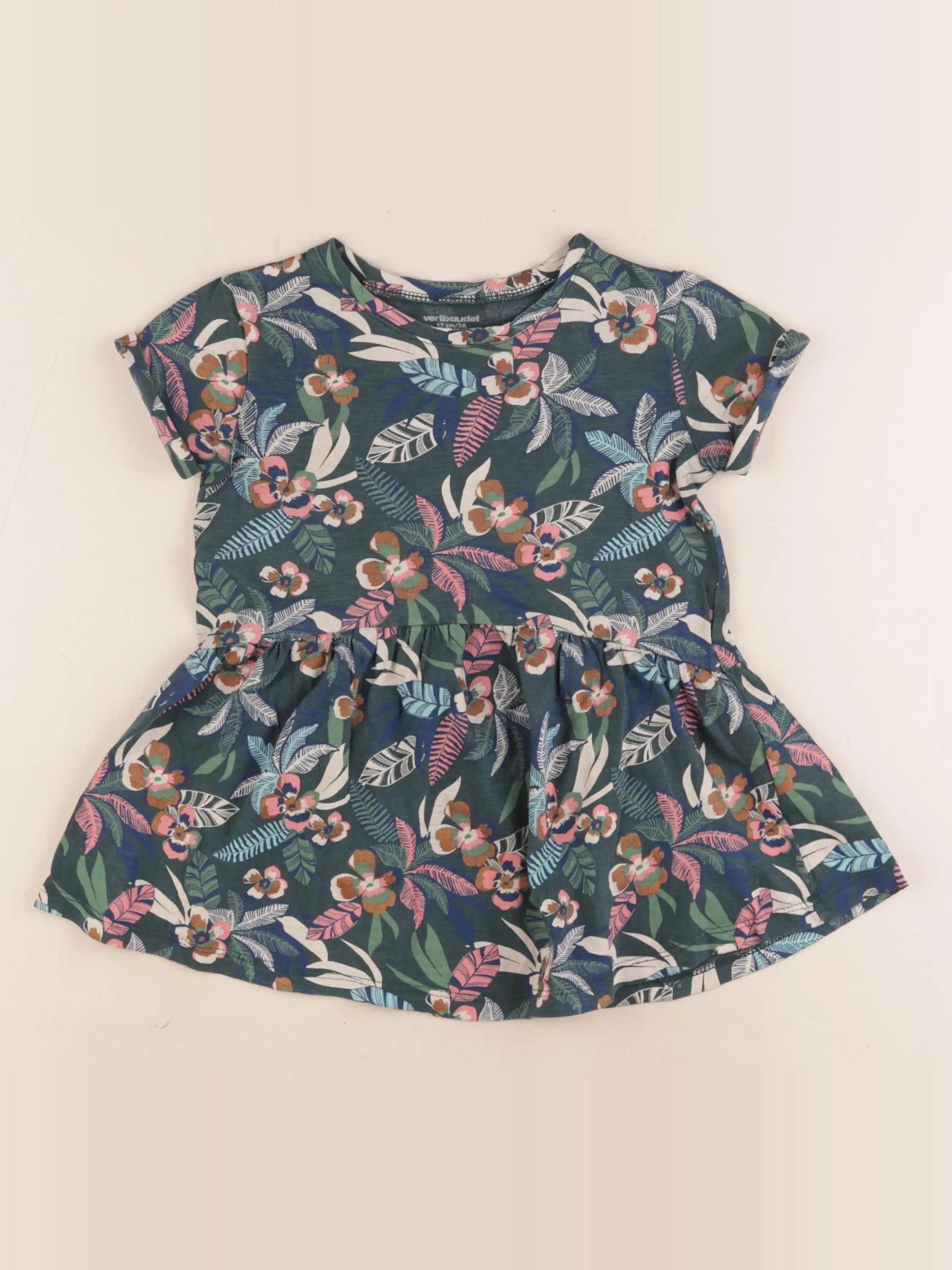 Vertbaudet - robe multicolore - 3 ans