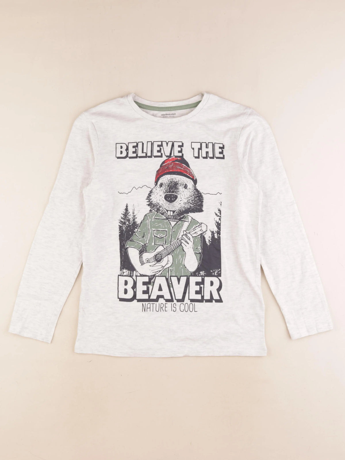 Vertbaudet - tee-shirt gris - 12 ans
