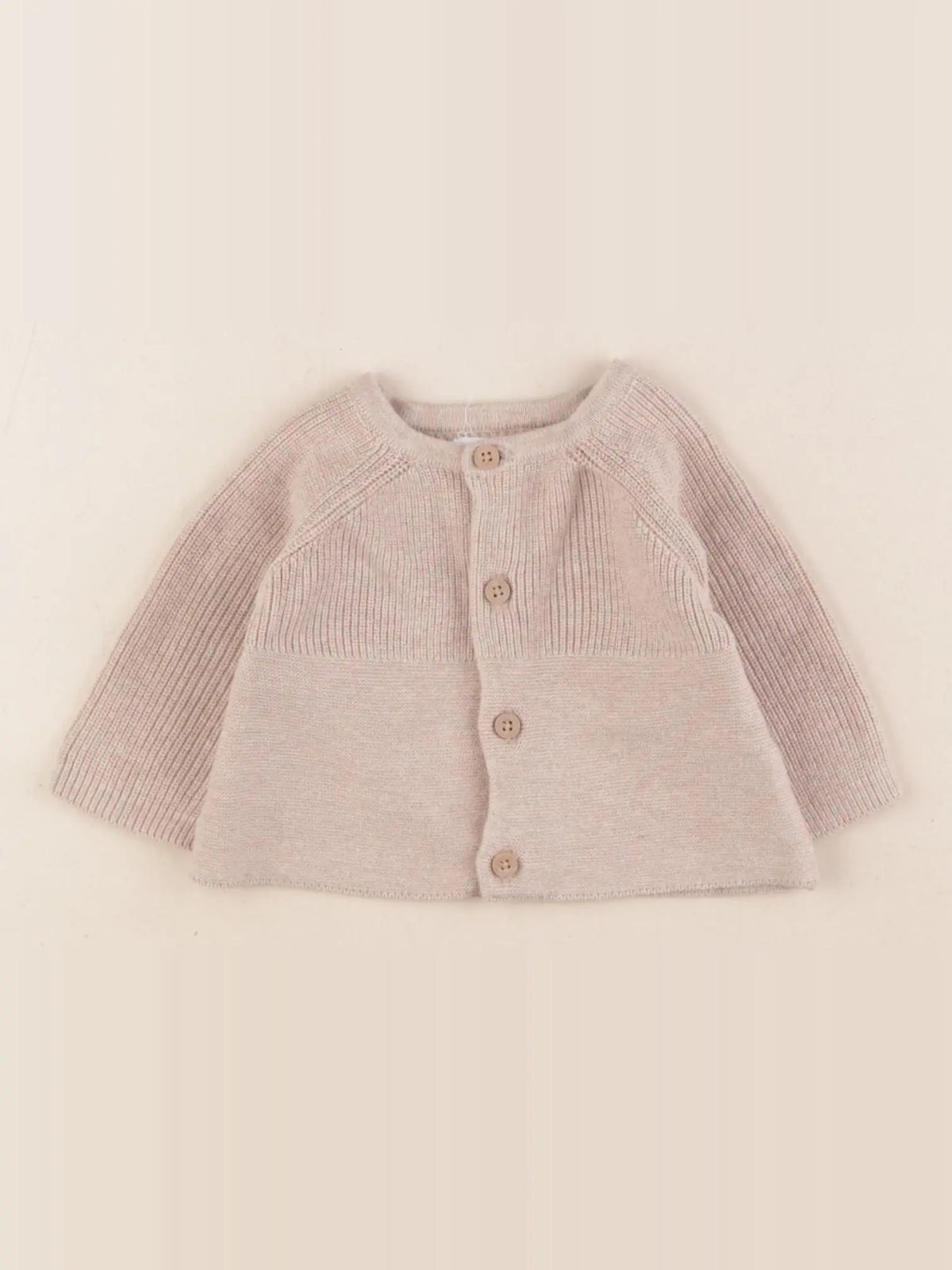 Vertbaudet - gilet beige - 1 mois