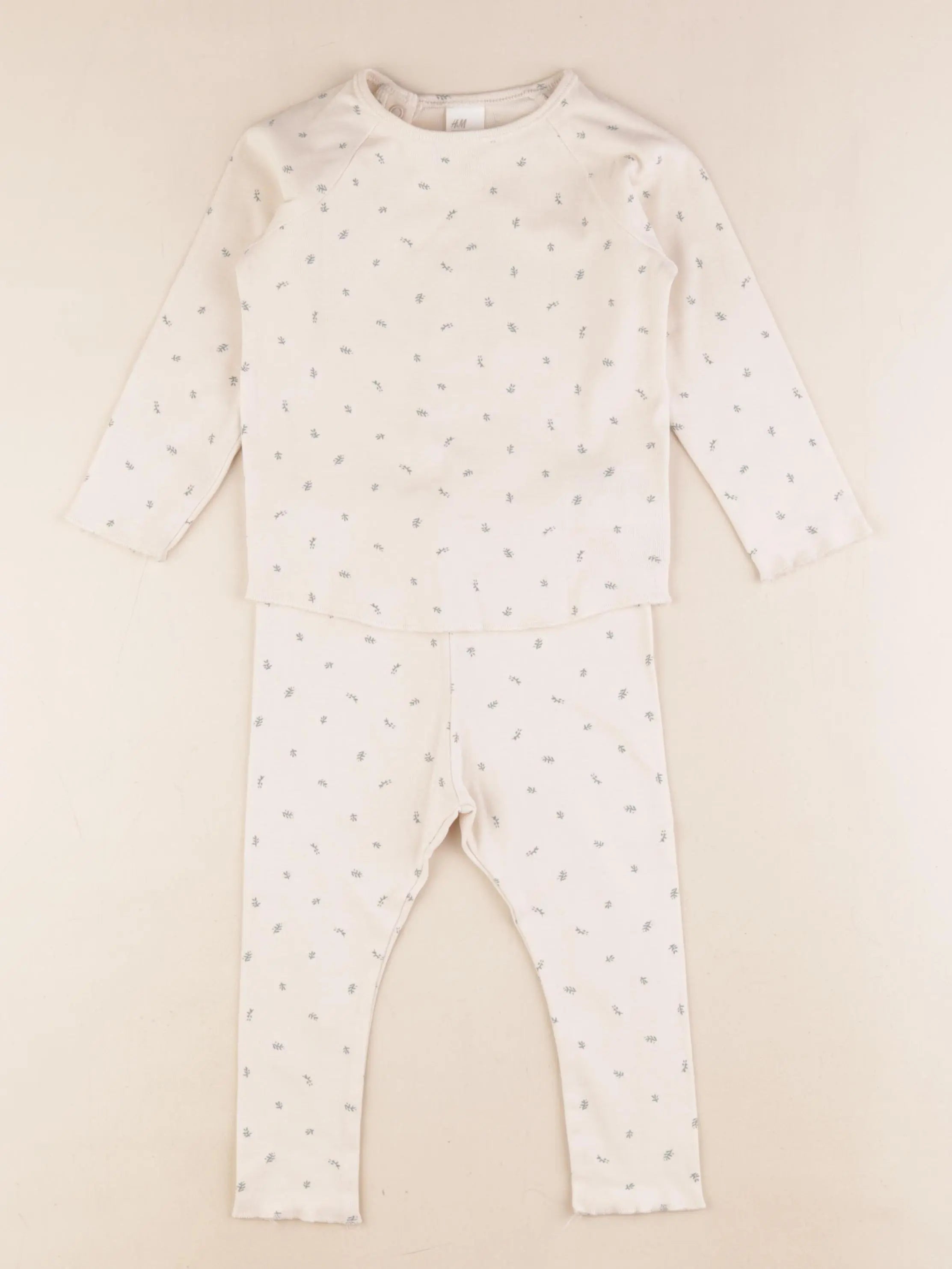 H&M - pyjama coton beige - 2 ans