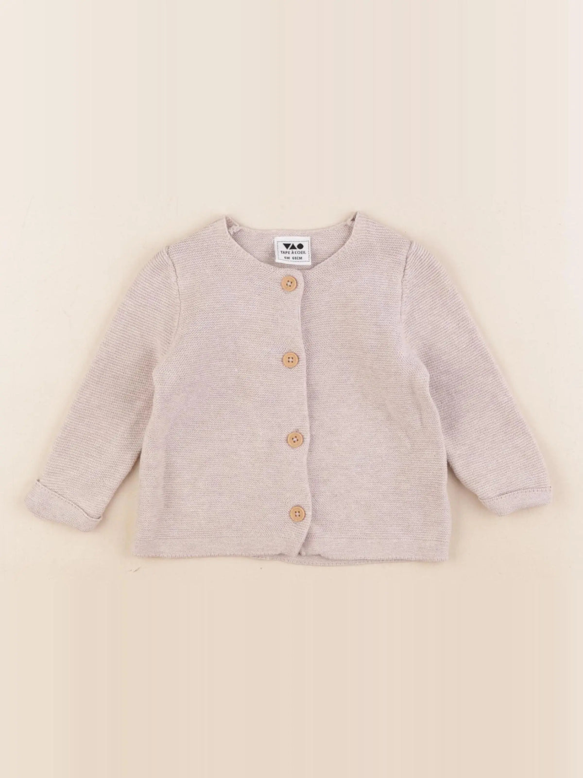 Tape à l'oeil - gilet beige - 6 mois