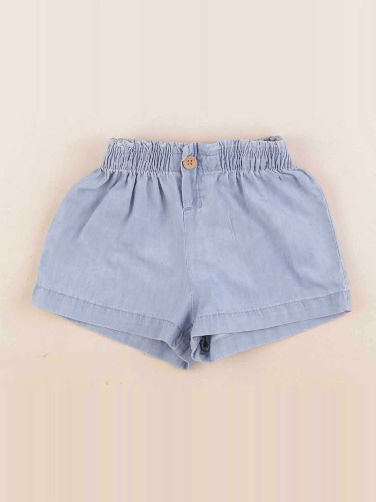 H&M - short bleu - 6/9 mois