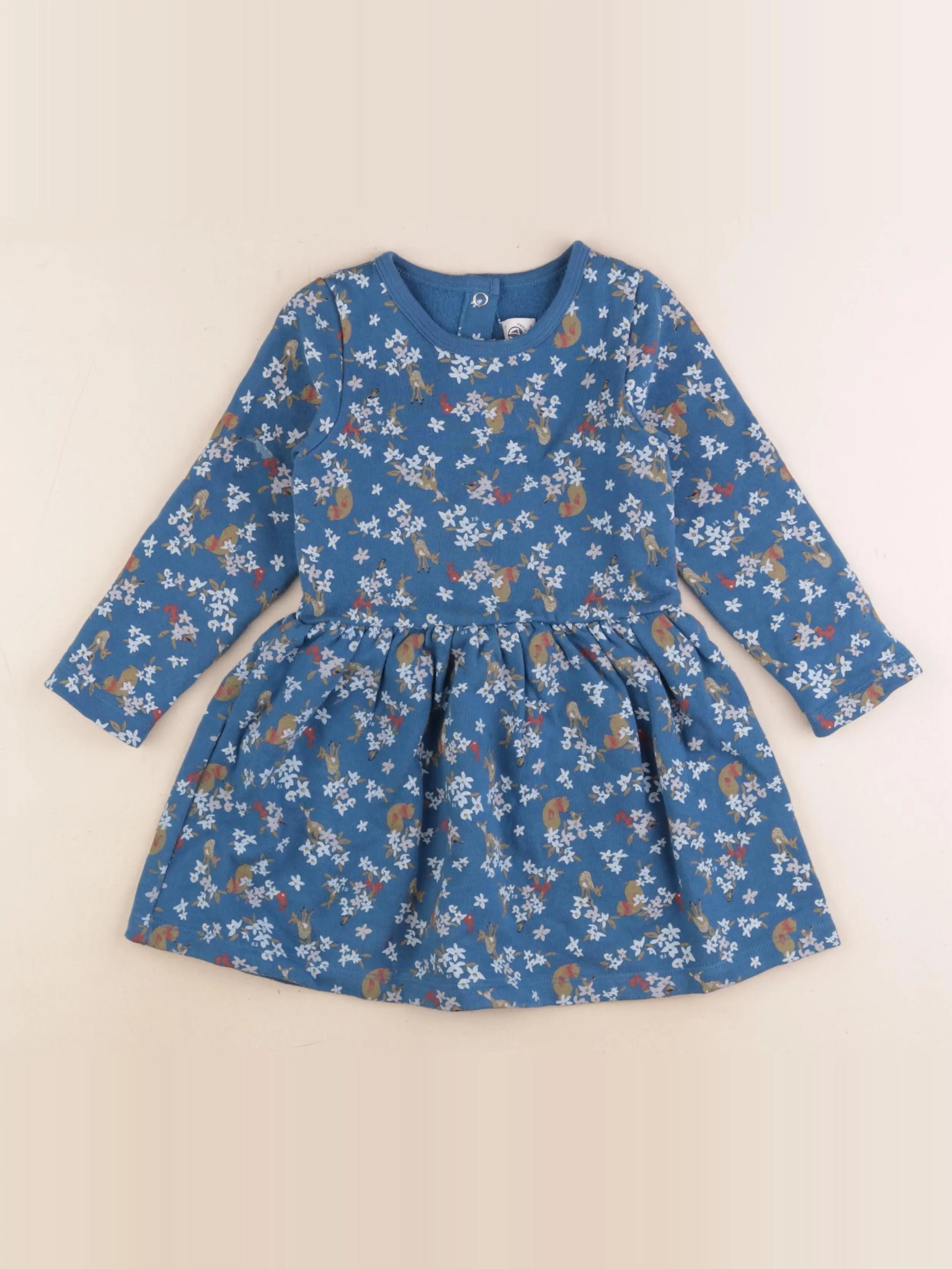 Petit Bateau - robe bleu - 4 ans