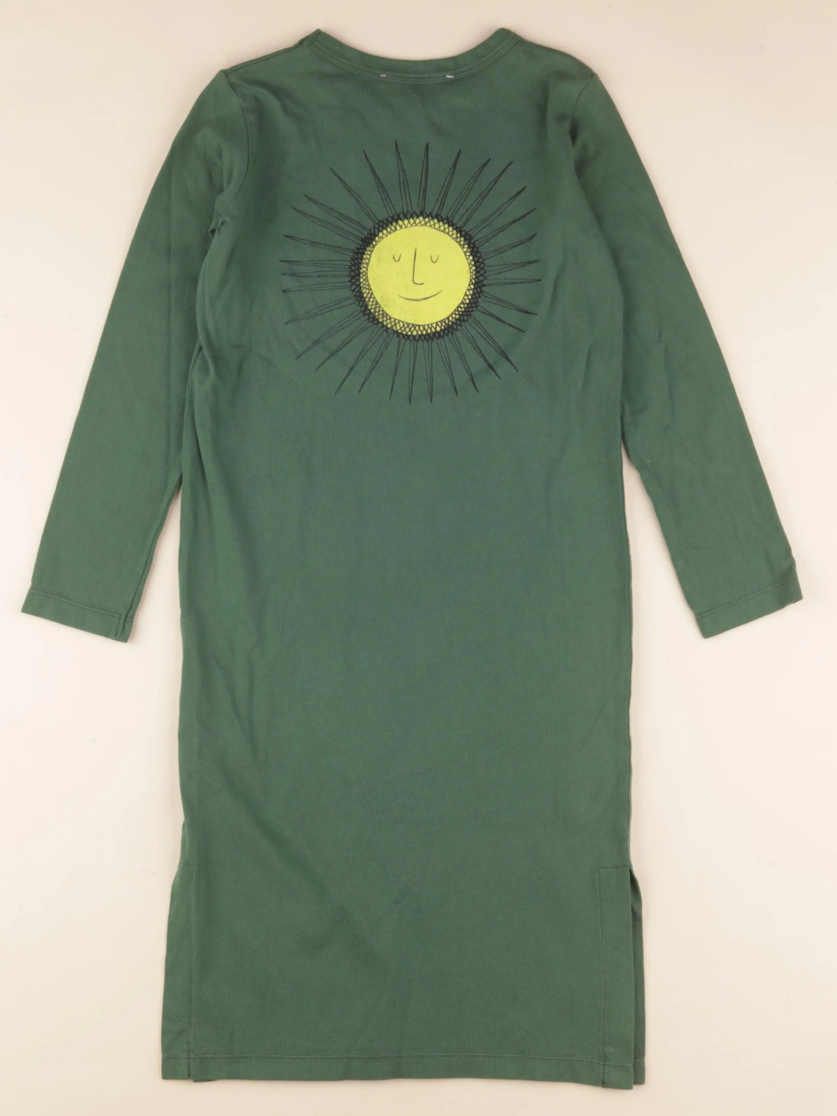 Robe imprimé au dos vert