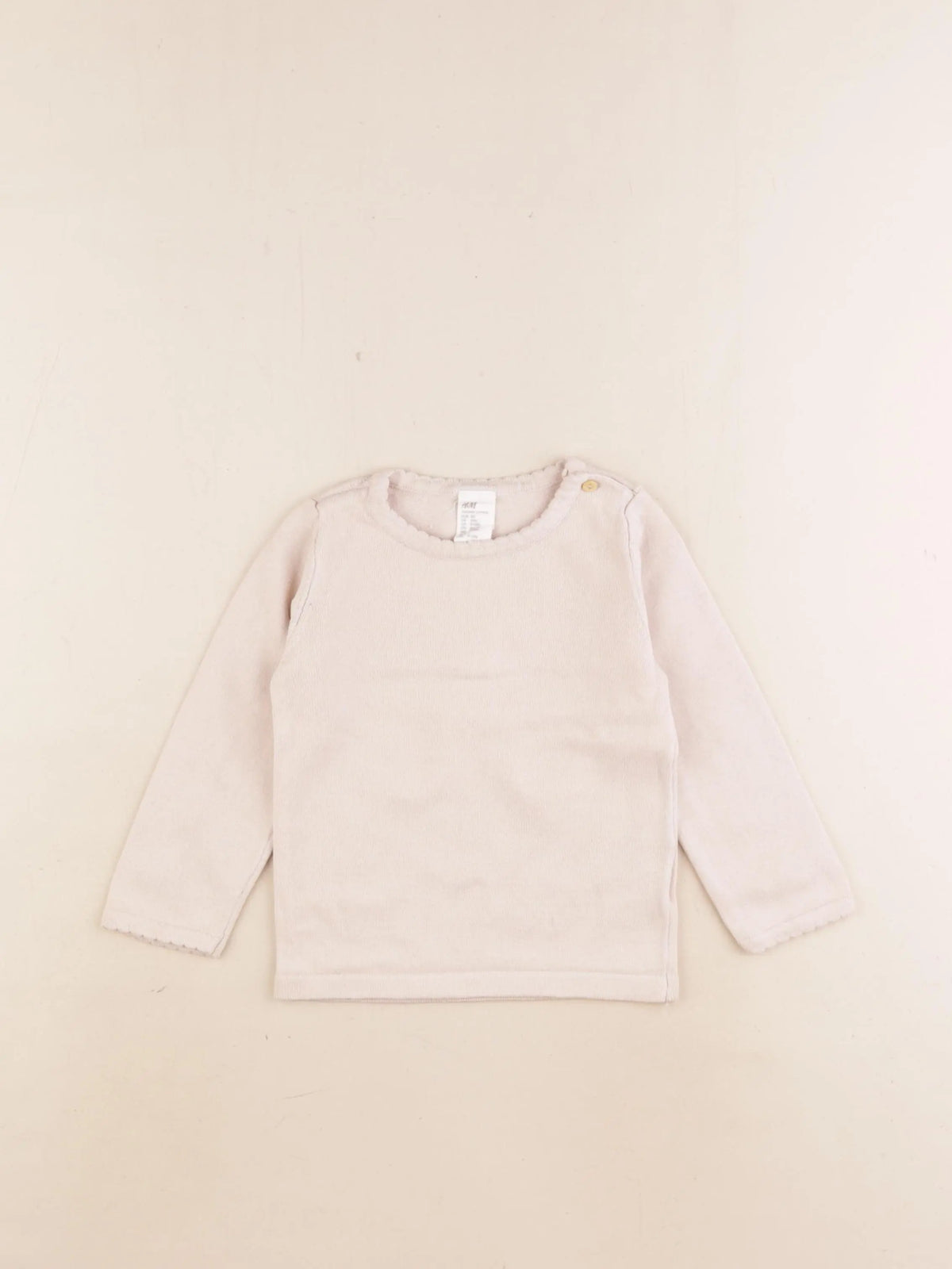 H&M - pull beige - 9/12 mois