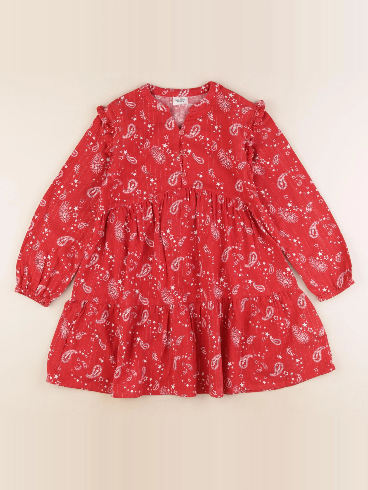 Tape à l'oeil - robe rouge, argent - 8 ans