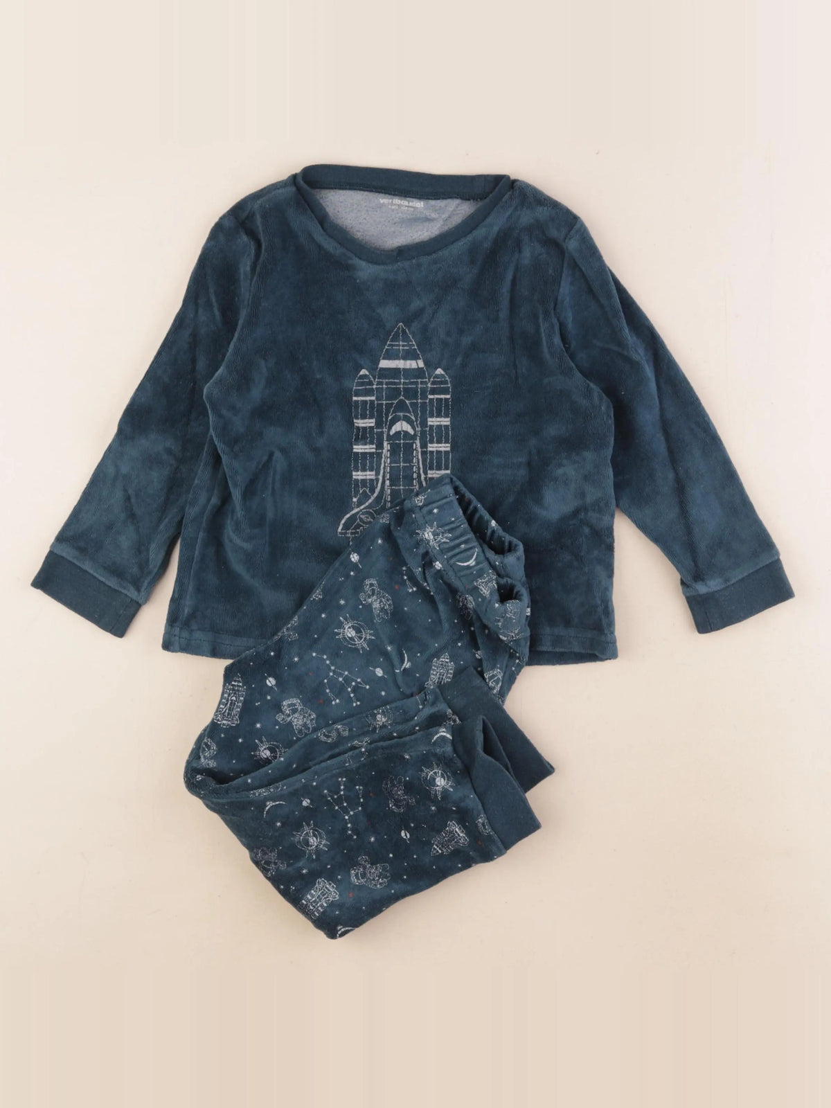 Vertbaudet - pyjama bleu - 4 ans