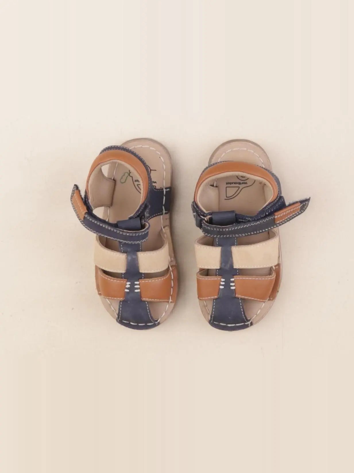 Vertbaudet - sandales marron, bleu - pointure 25