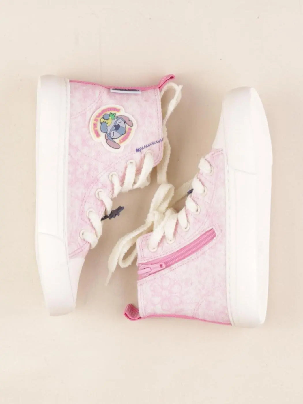 Zara - tennis à scratch/ lacets rose - pointure 30