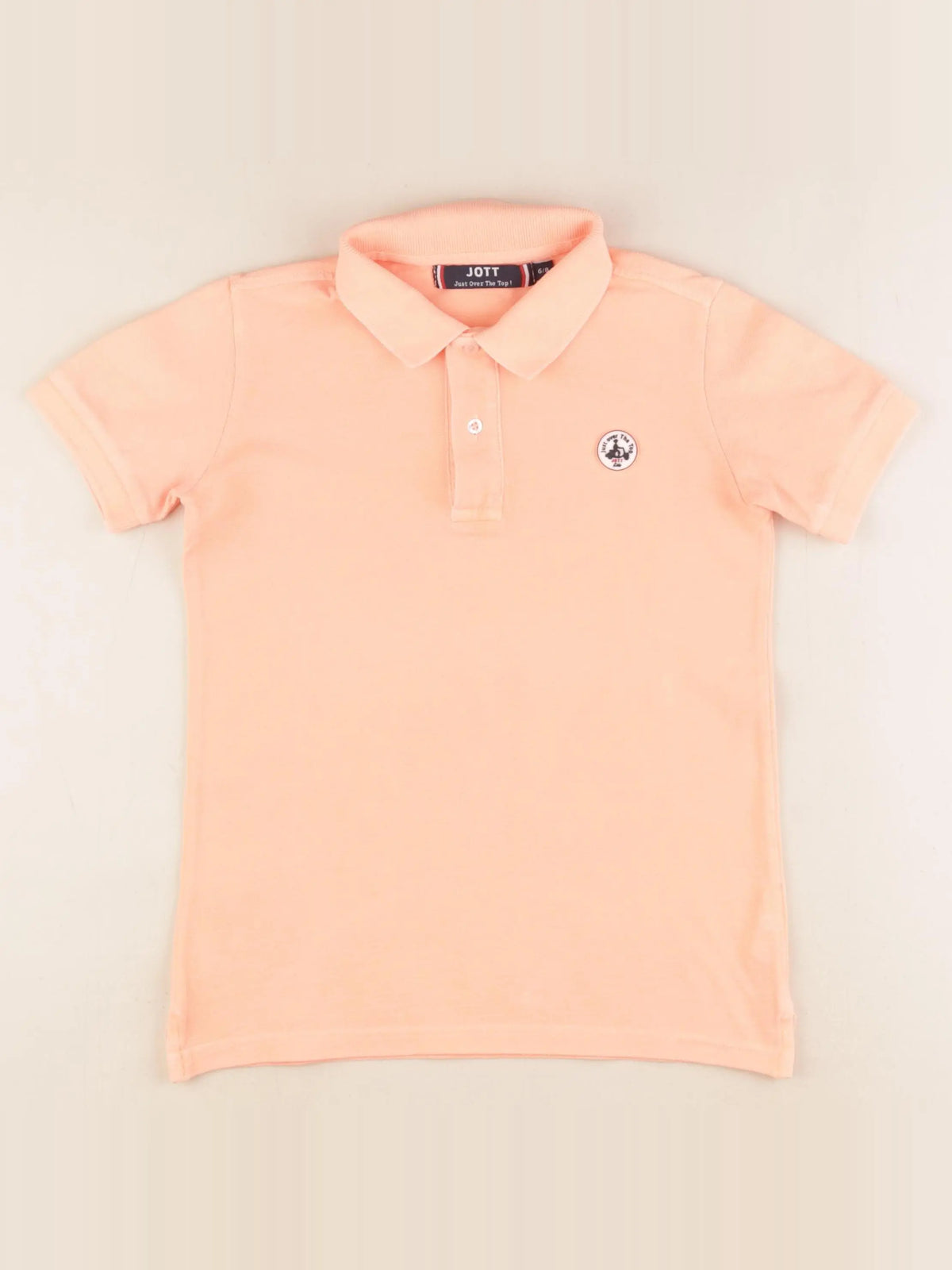 Jott - polo orange fluo - 6/8 ans