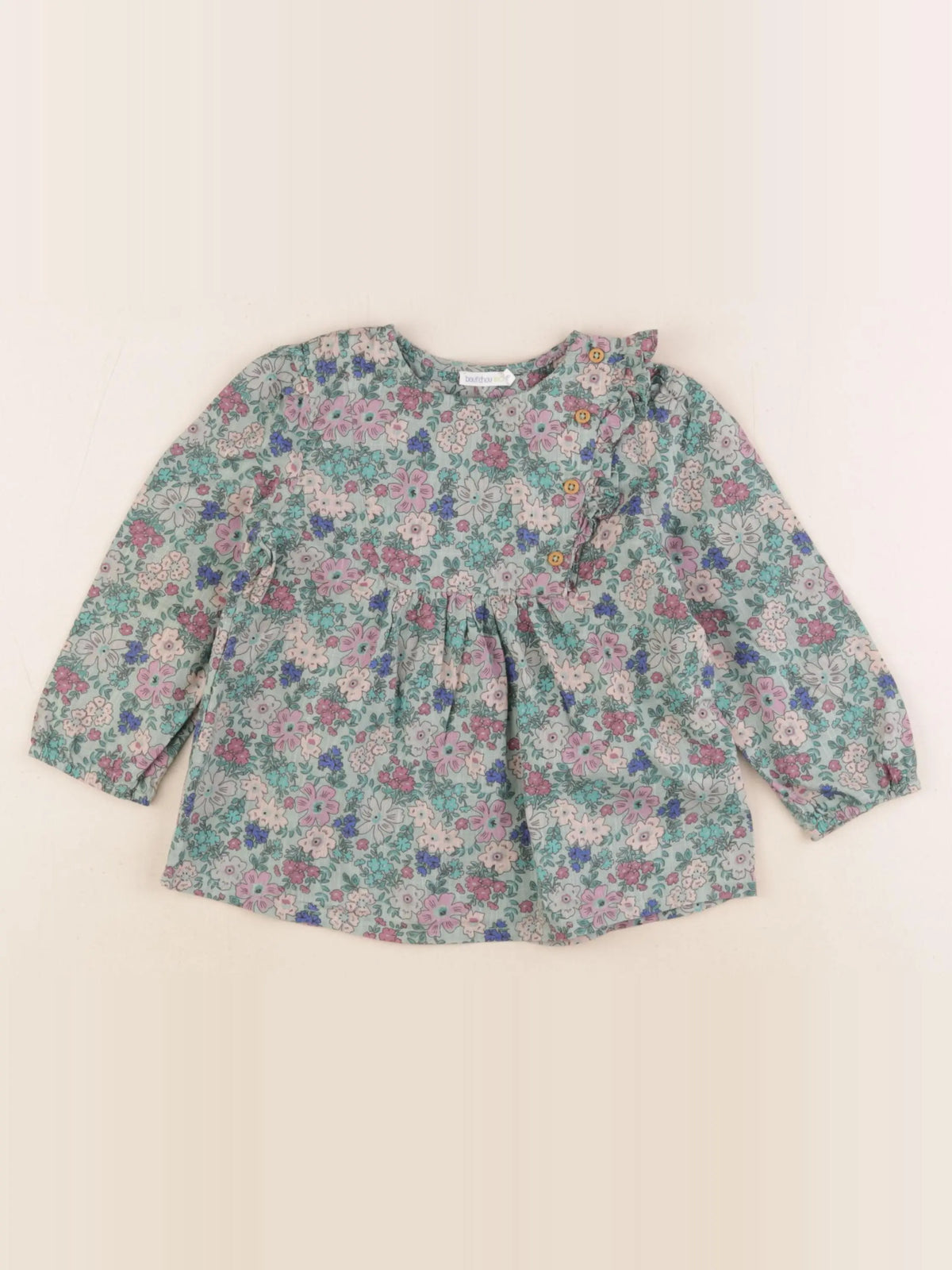 Boutchou - blouse vert - 24 mois