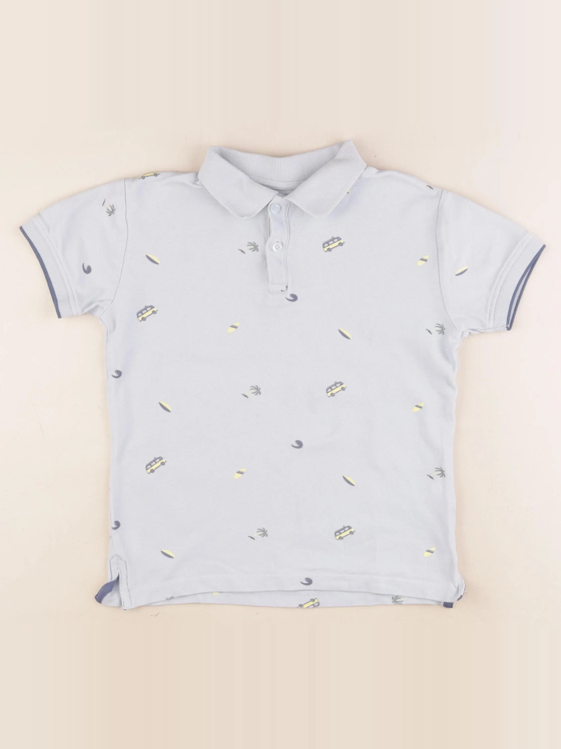 Vertbaudet - polo bleu - 8 ans