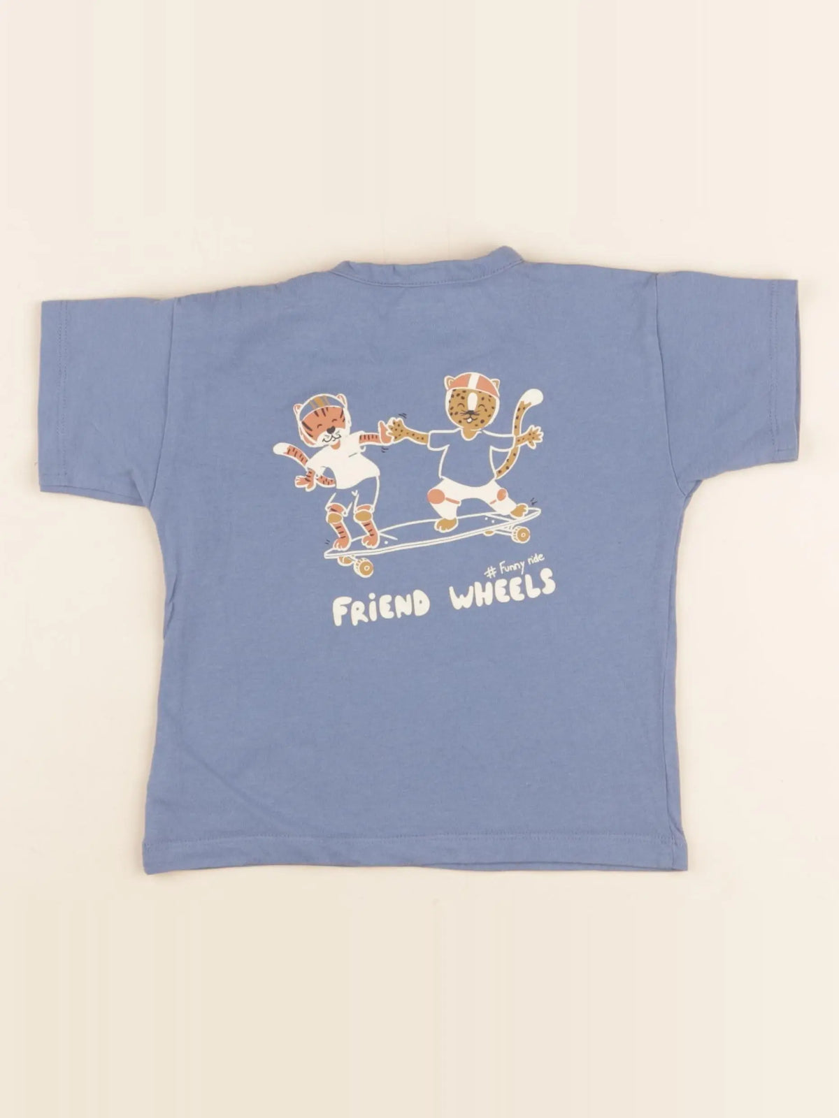 Vertbaudet - tee-shirt bleu - 24 mois