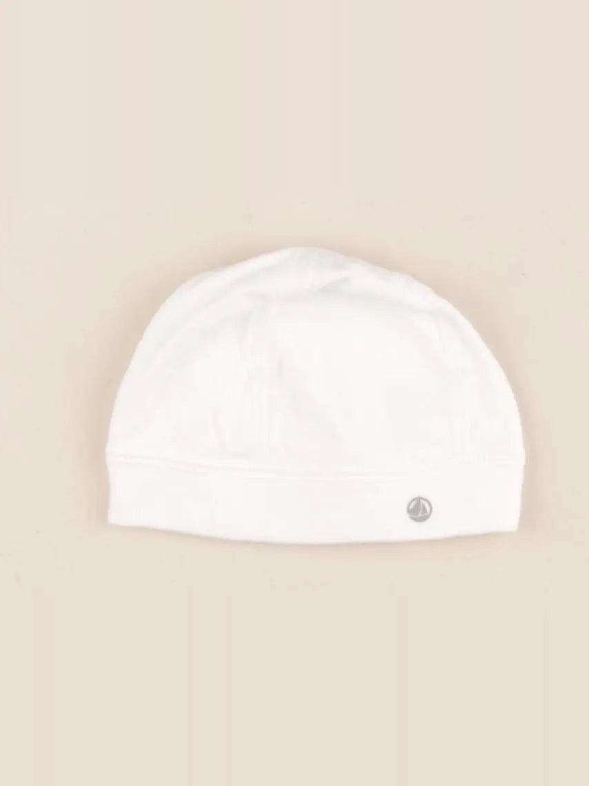 Petit Bateau - bonnet de naissance blanc - 3 mois