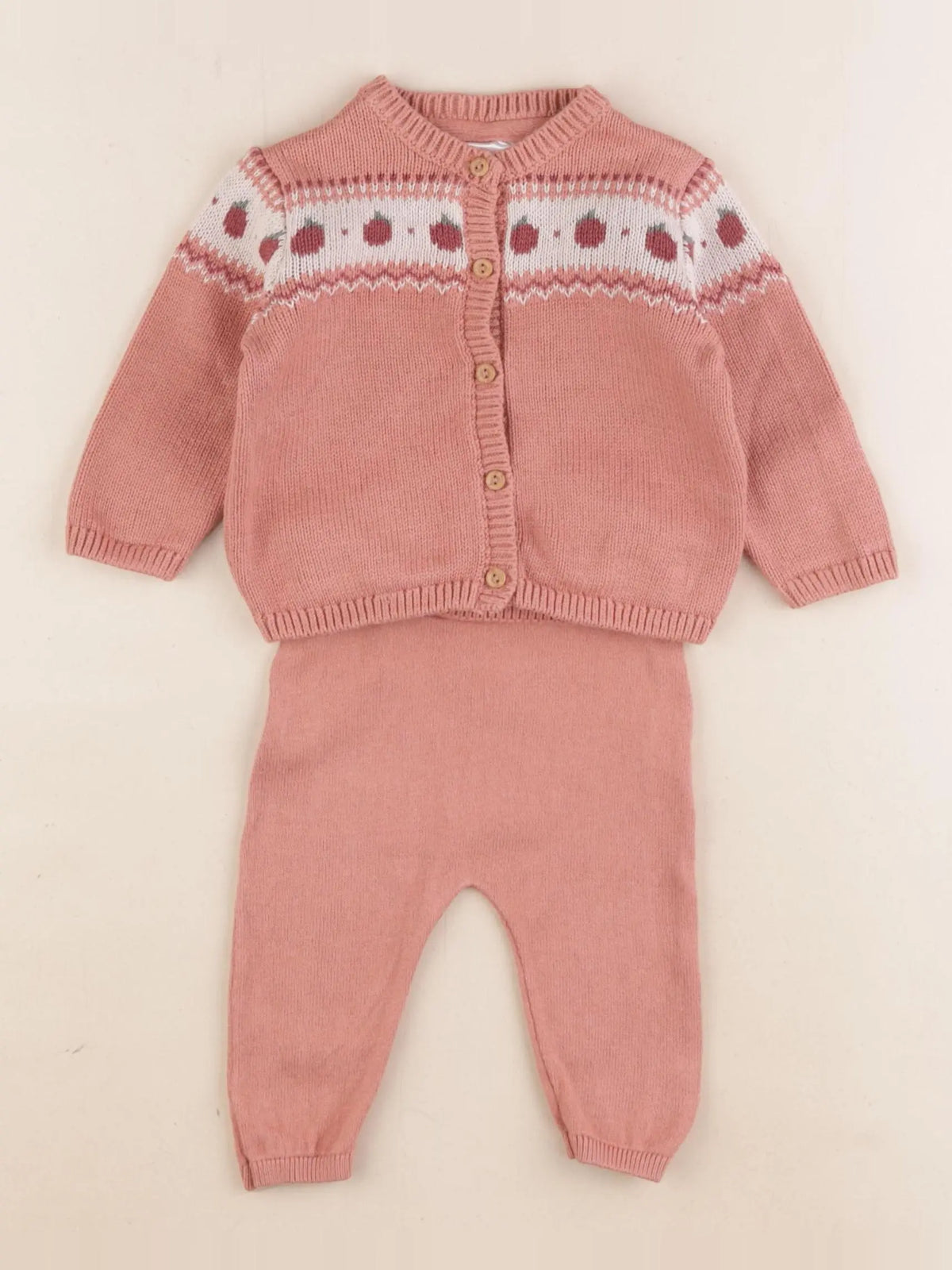 H&M - ensemble rose - 1/2 mois