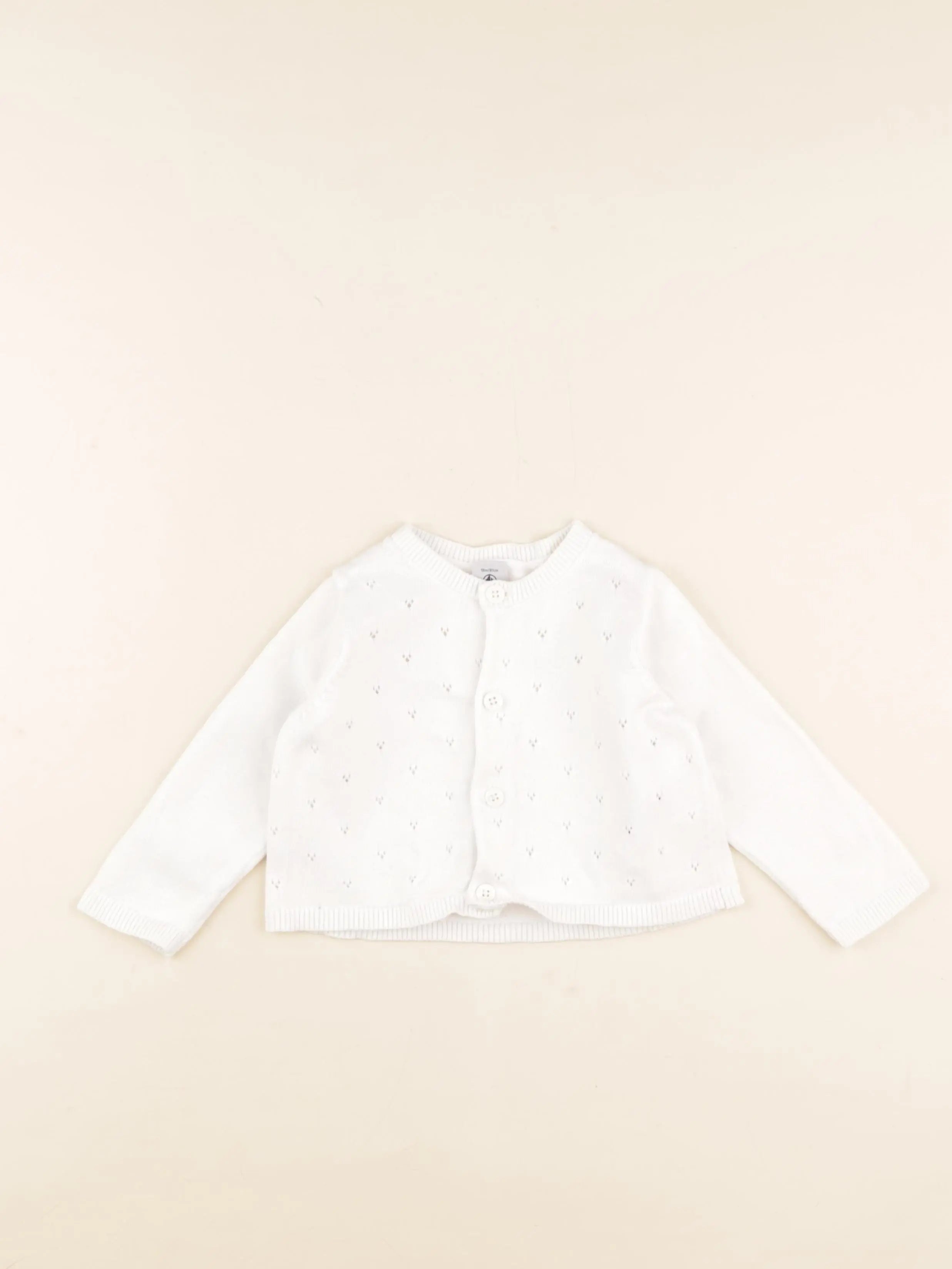 Petit Bateau - gilet blanc - 18 mois