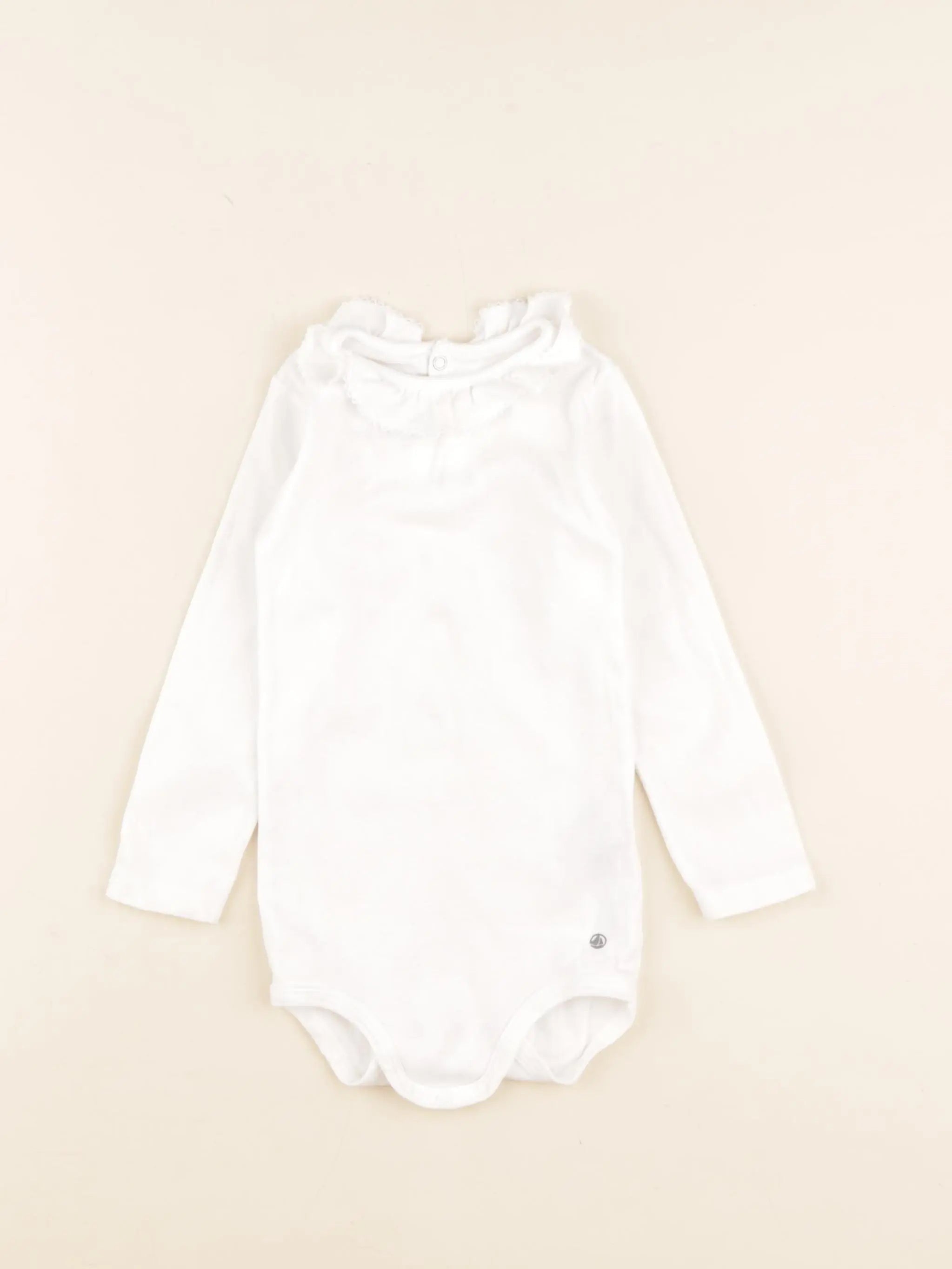 Petit Bateau - body à col blanc - 18 mois