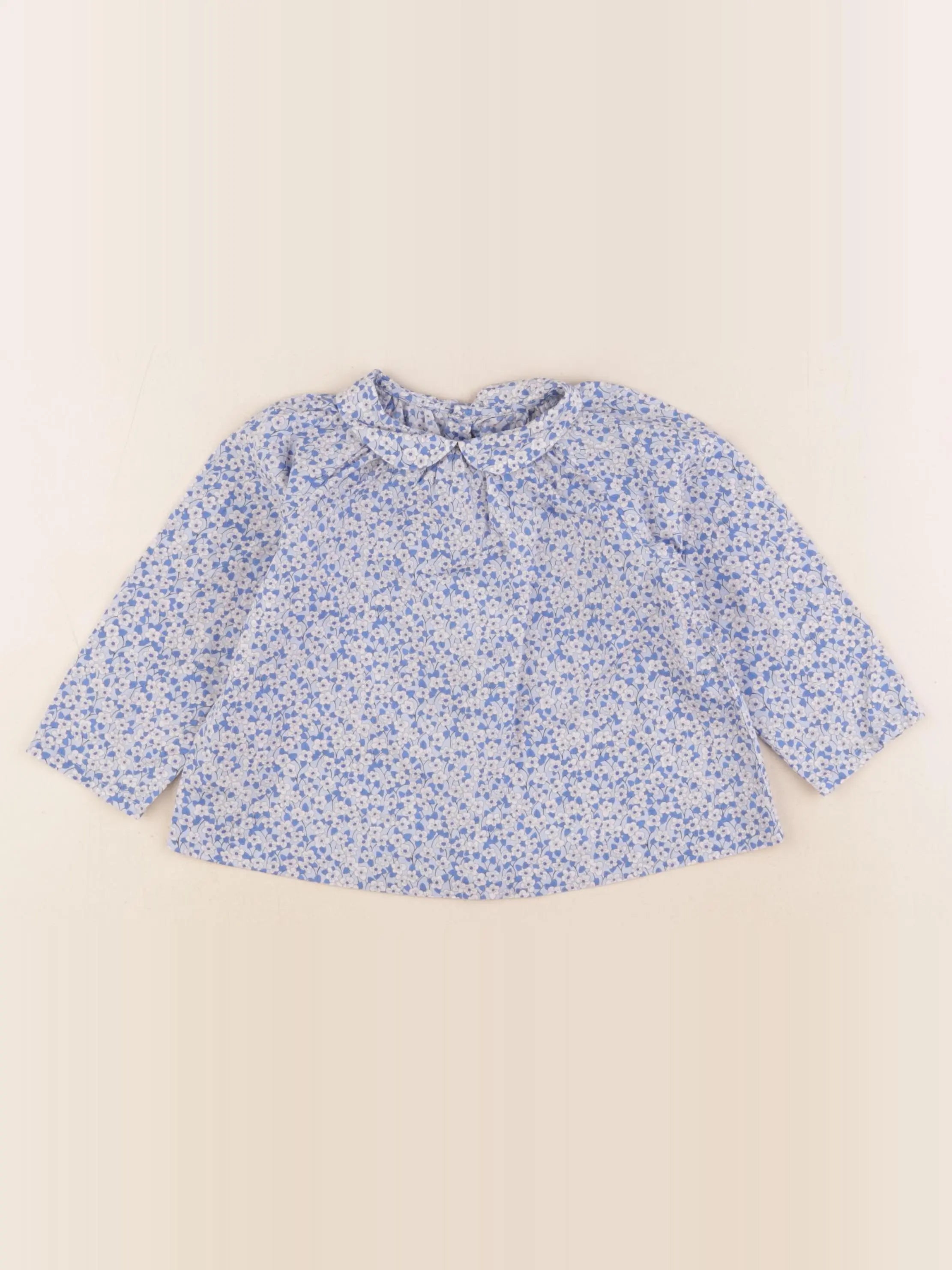 Jacadi - blouse liberty bleu - 18 mois