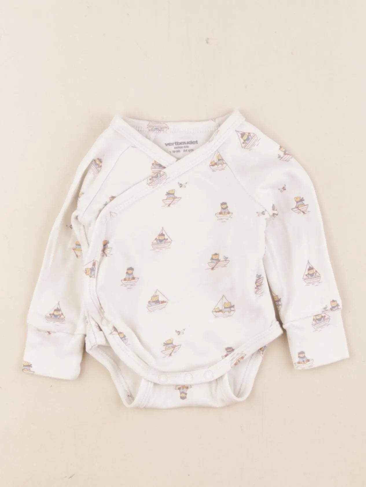 Vertbaudet - body beige - 1 mois