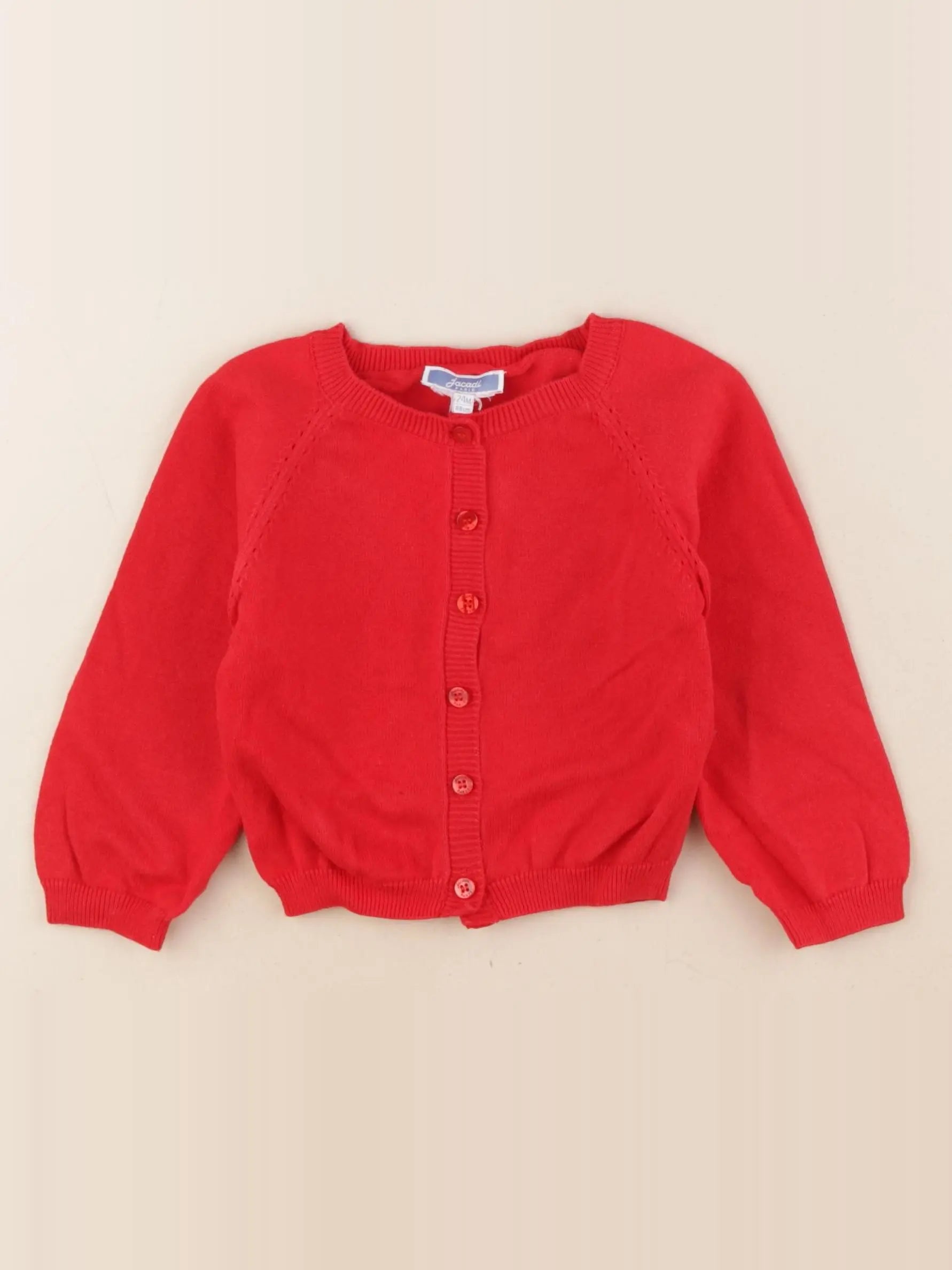Jacadi - gilet rouge - 24 mois