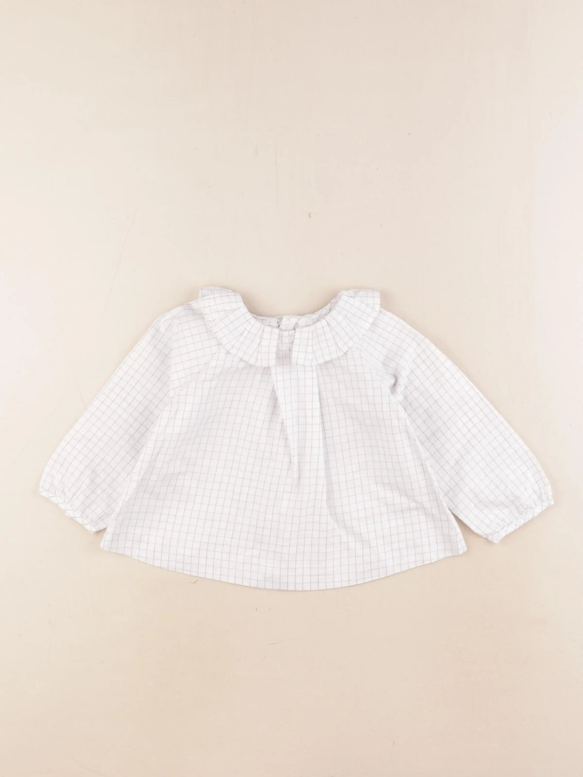 Jacadi - blouse blanc, bleu - 18 mois