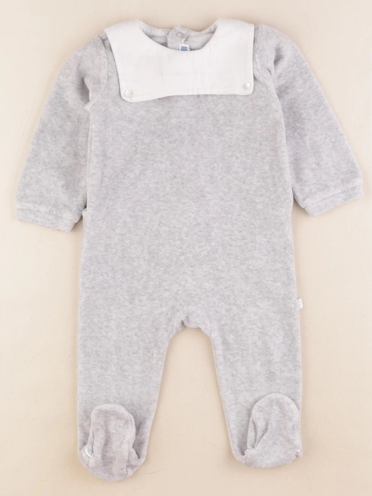 Jacadi - pyjama velours gris - 12 mois