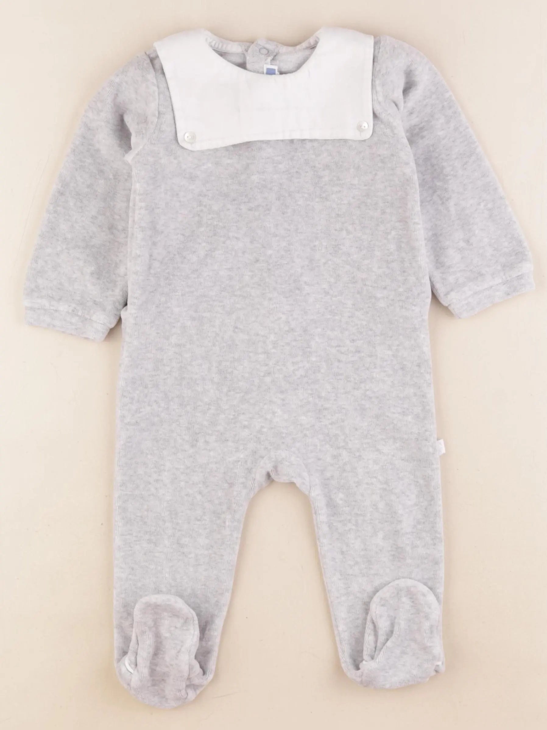 Jacadi - pyjama velours gris - 12 mois