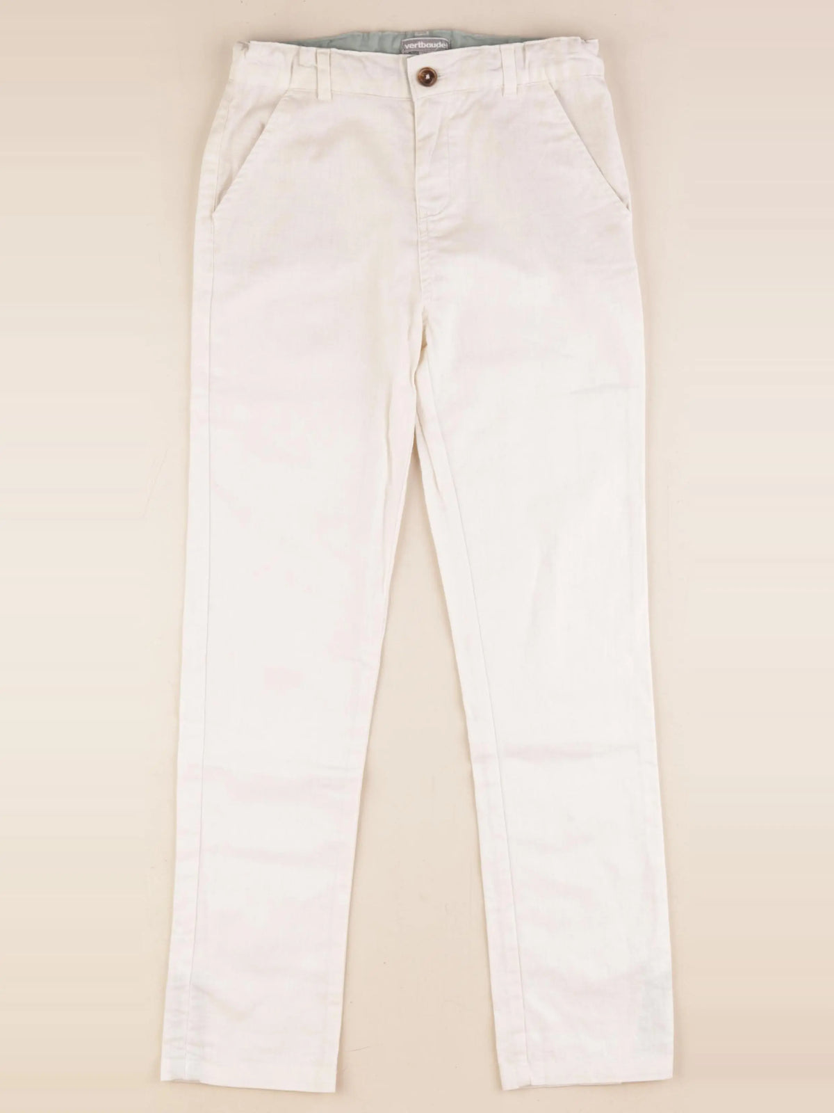 Vertbaudet - pantalon beige - 9 ans