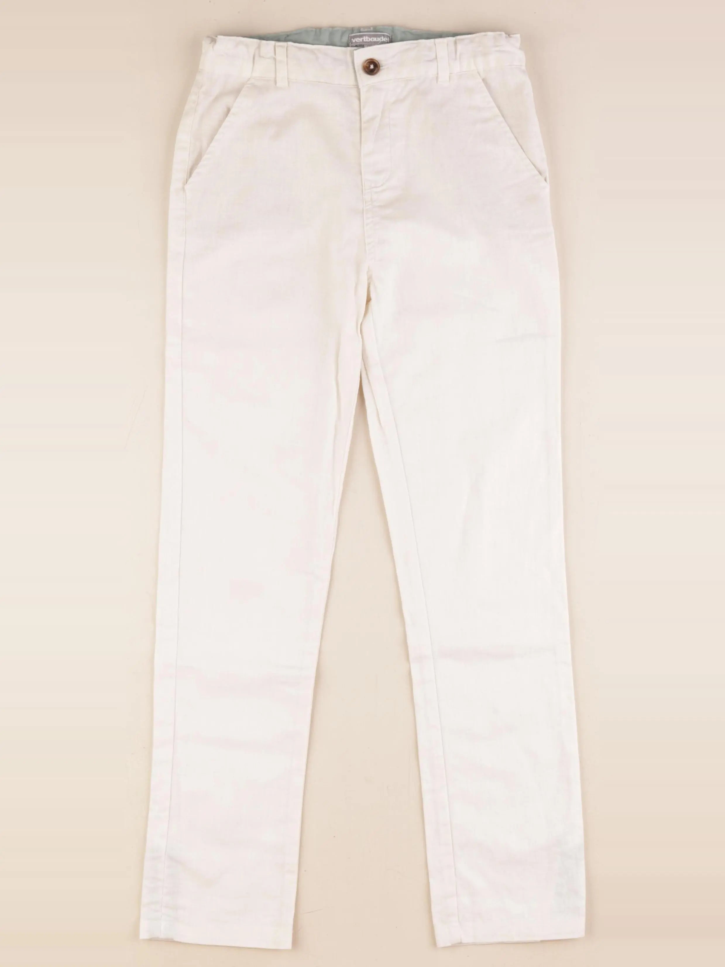 Vertbaudet - pantalon beige - 9 ans