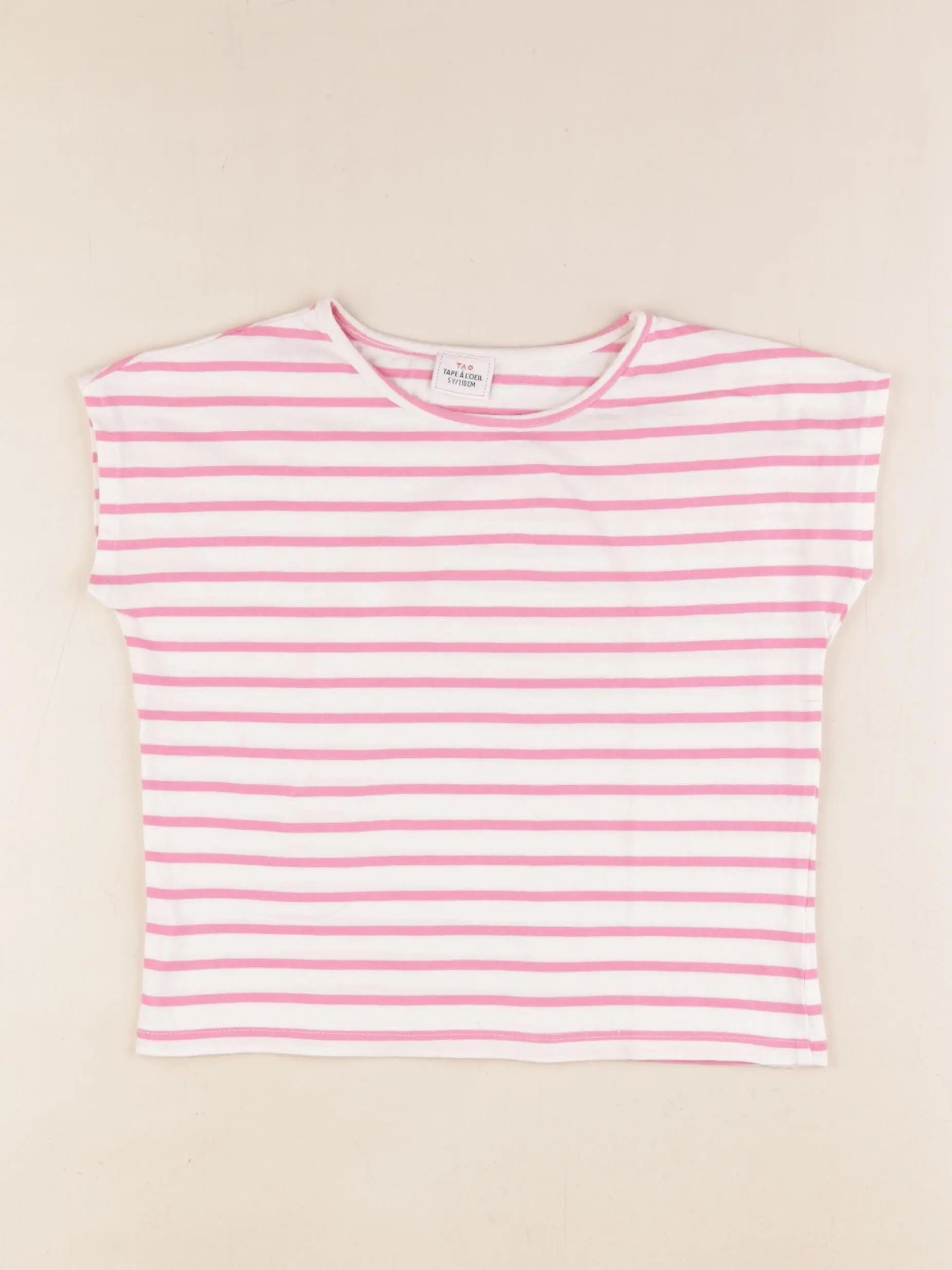 Tape à l'oeil - tee-shirt blanc, rose - 5 ans