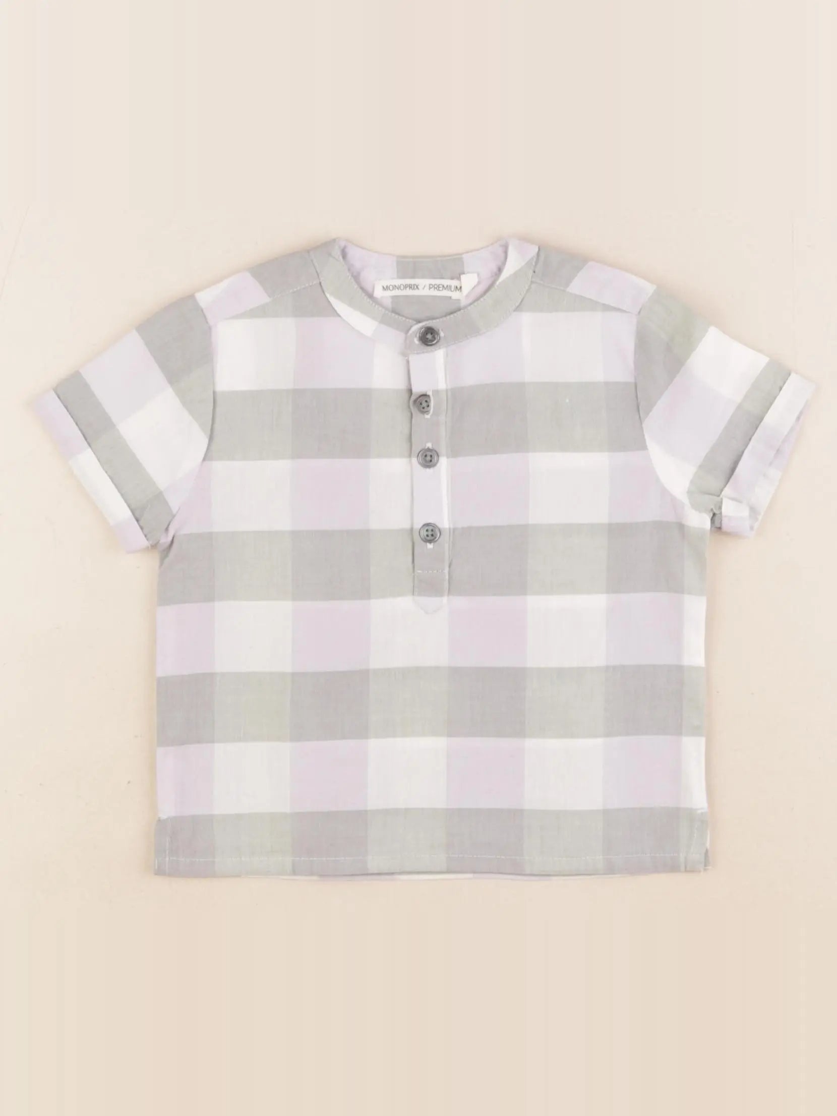 Monoprix - chemise multicolore - 9 mois