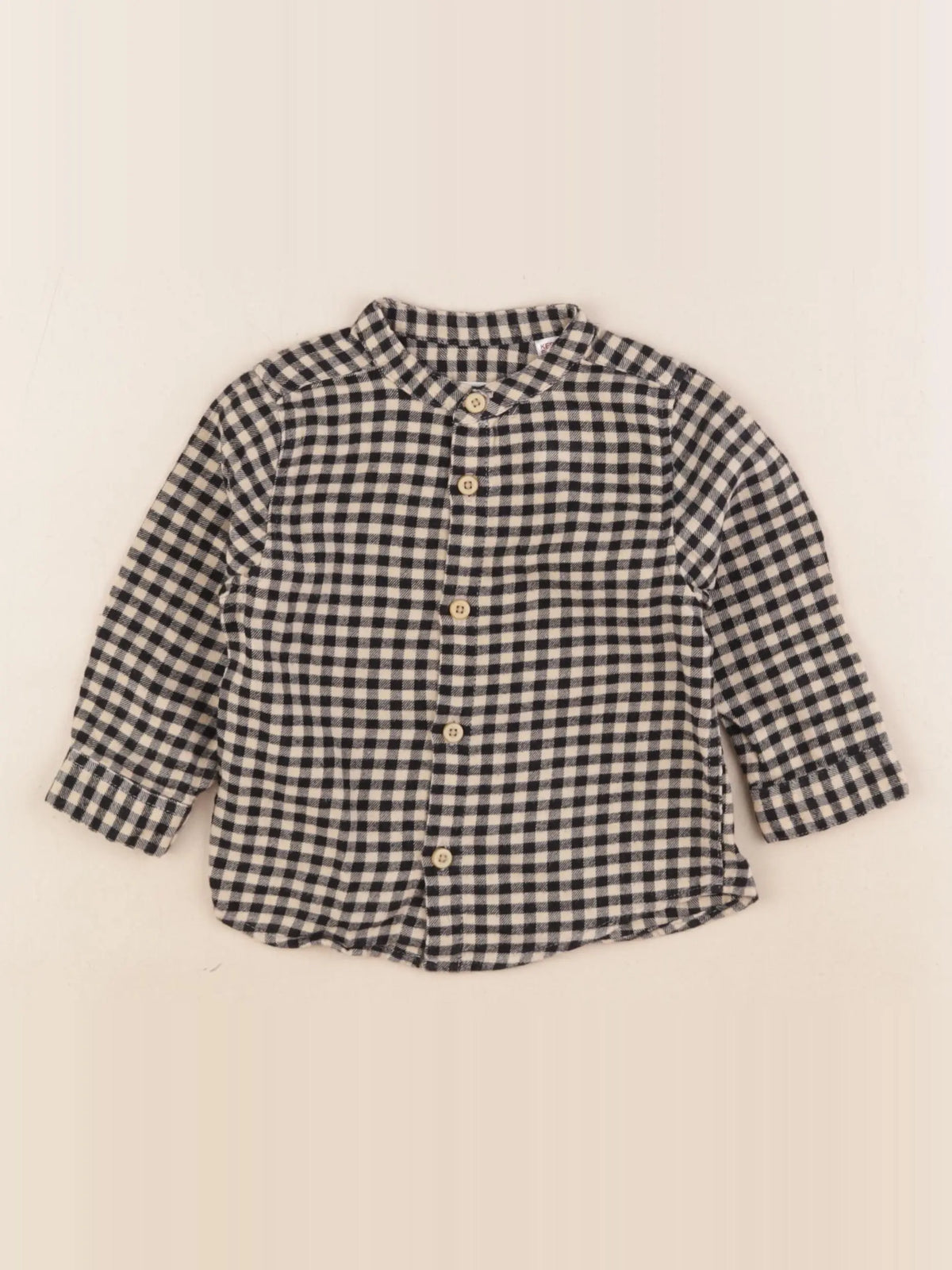 Zara - chemise noir - 6/9 mois