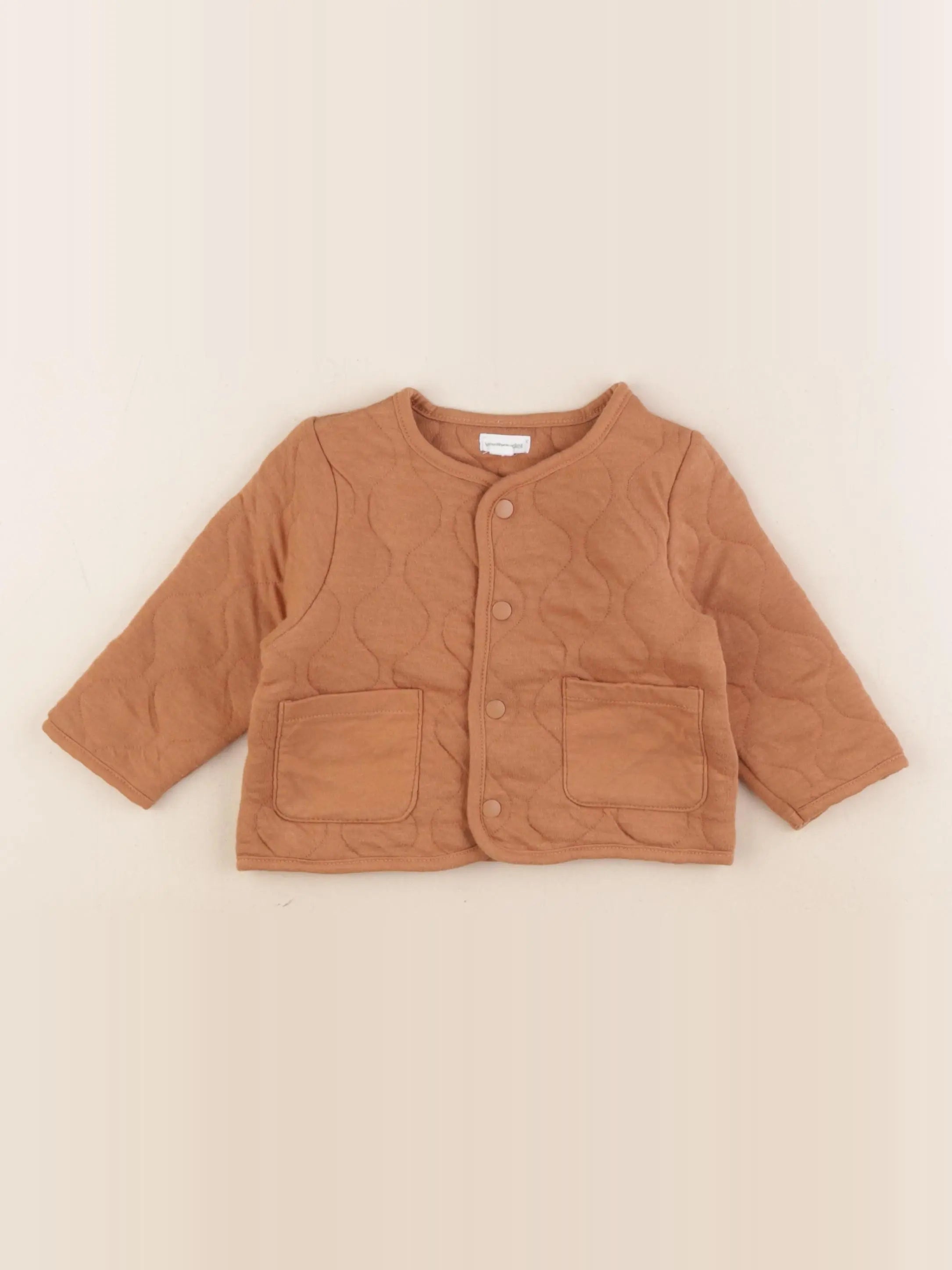 Vertbaudet - veste marron - 9 mois
