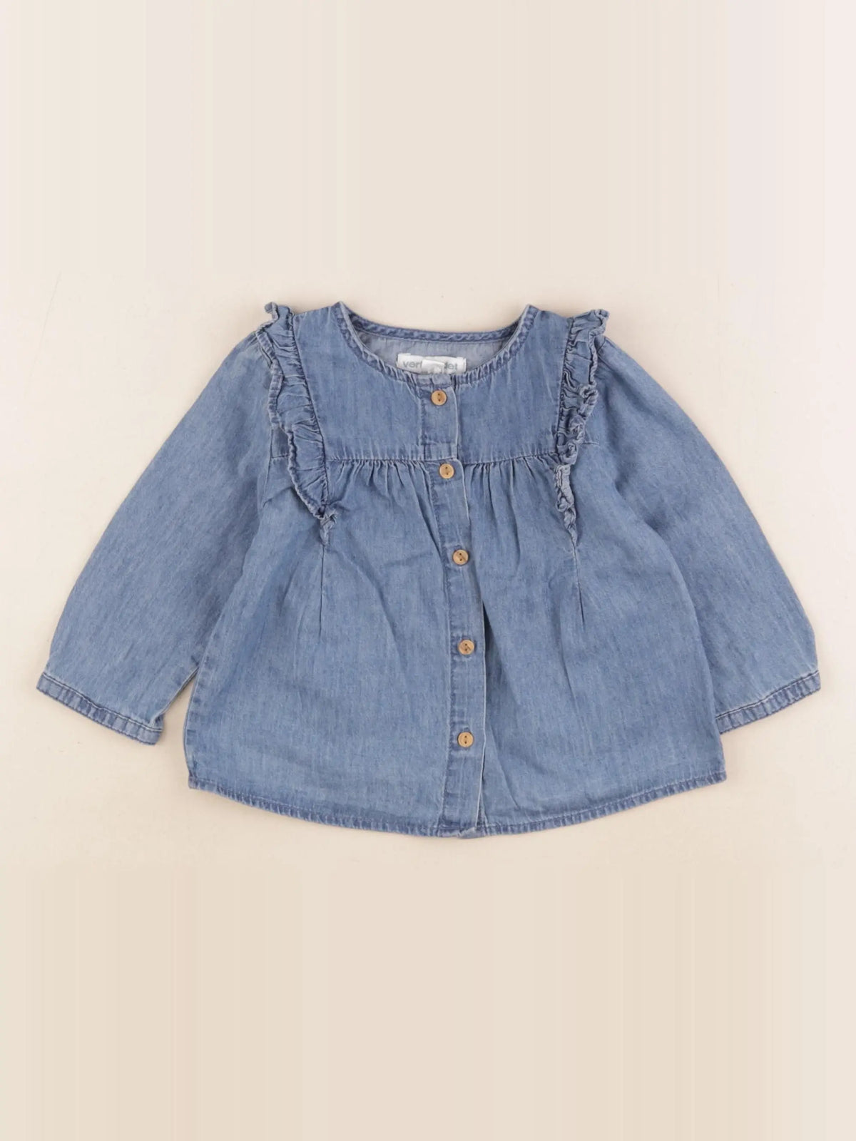 Vertbaudet - blouse bleu - 12 mois