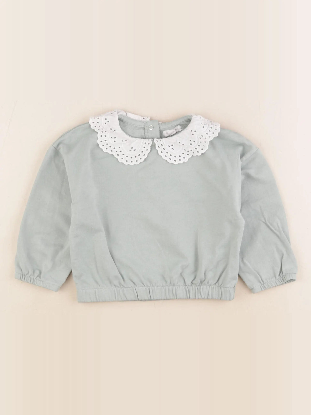 Vertbaudet - sweat vert - 18 mois