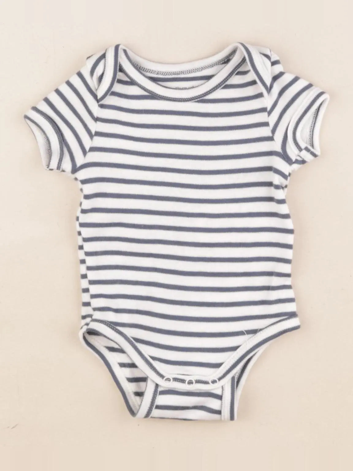 Vertbaudet - body bleu, beige - 3 mois