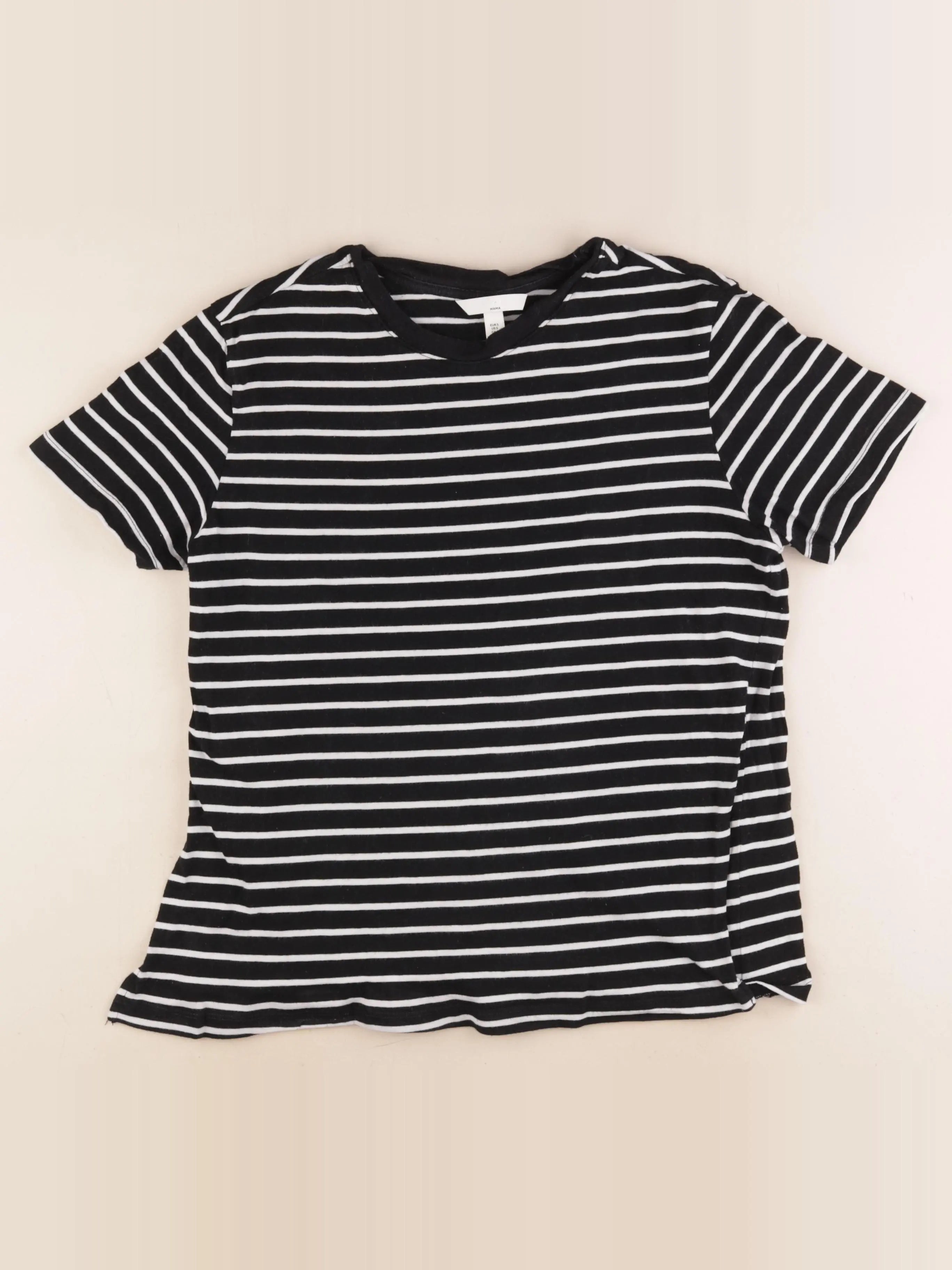 H&M - tee-shirt grossesse blanc, noir - s