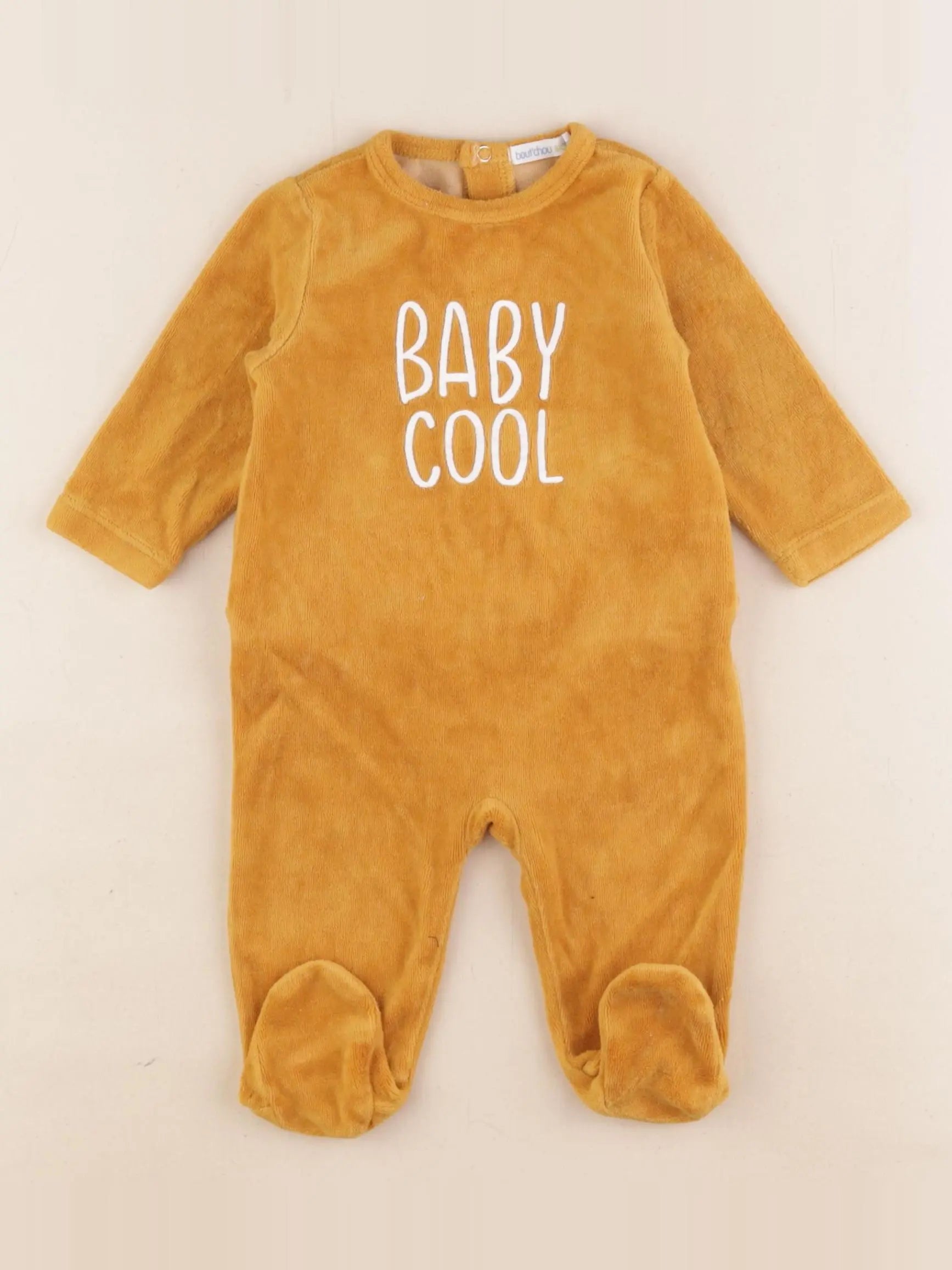 Boutchou - pyjama velours jaune - 9 mois
