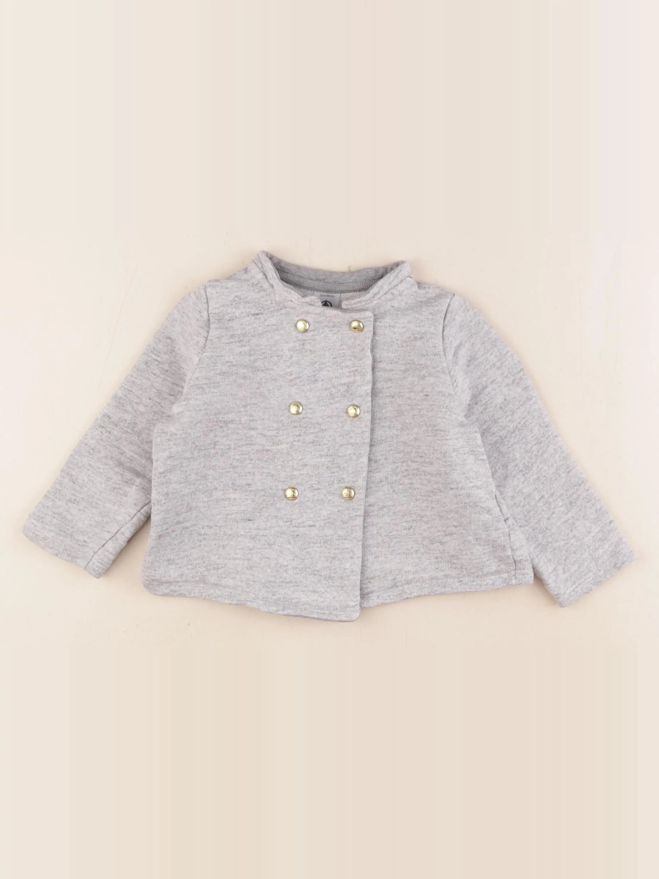 Petit Bateau - sweat gris - 24 mois