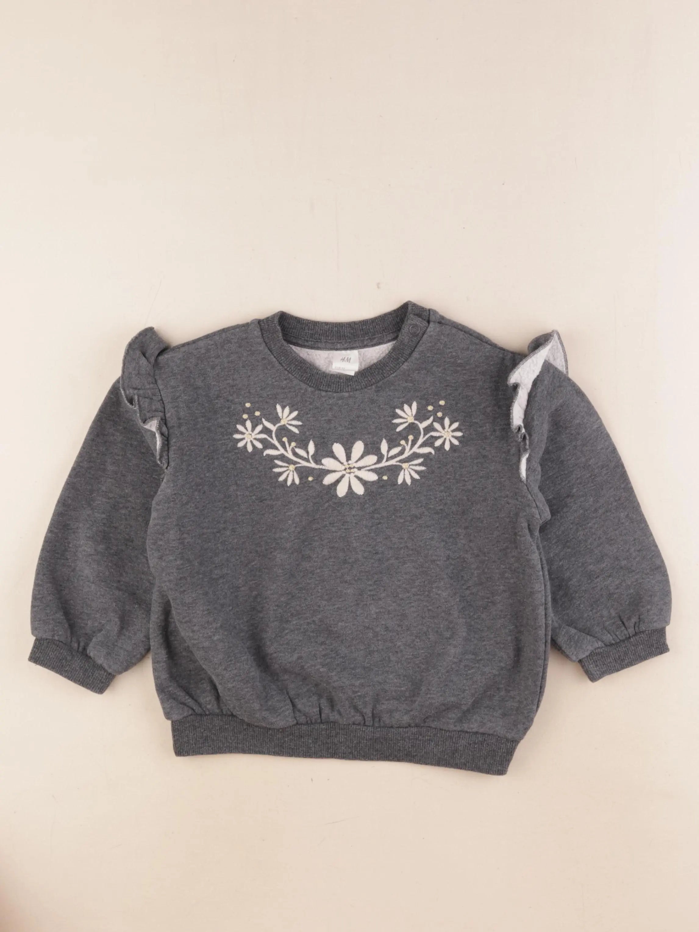 H&M - sweat gris - 18/24 mois