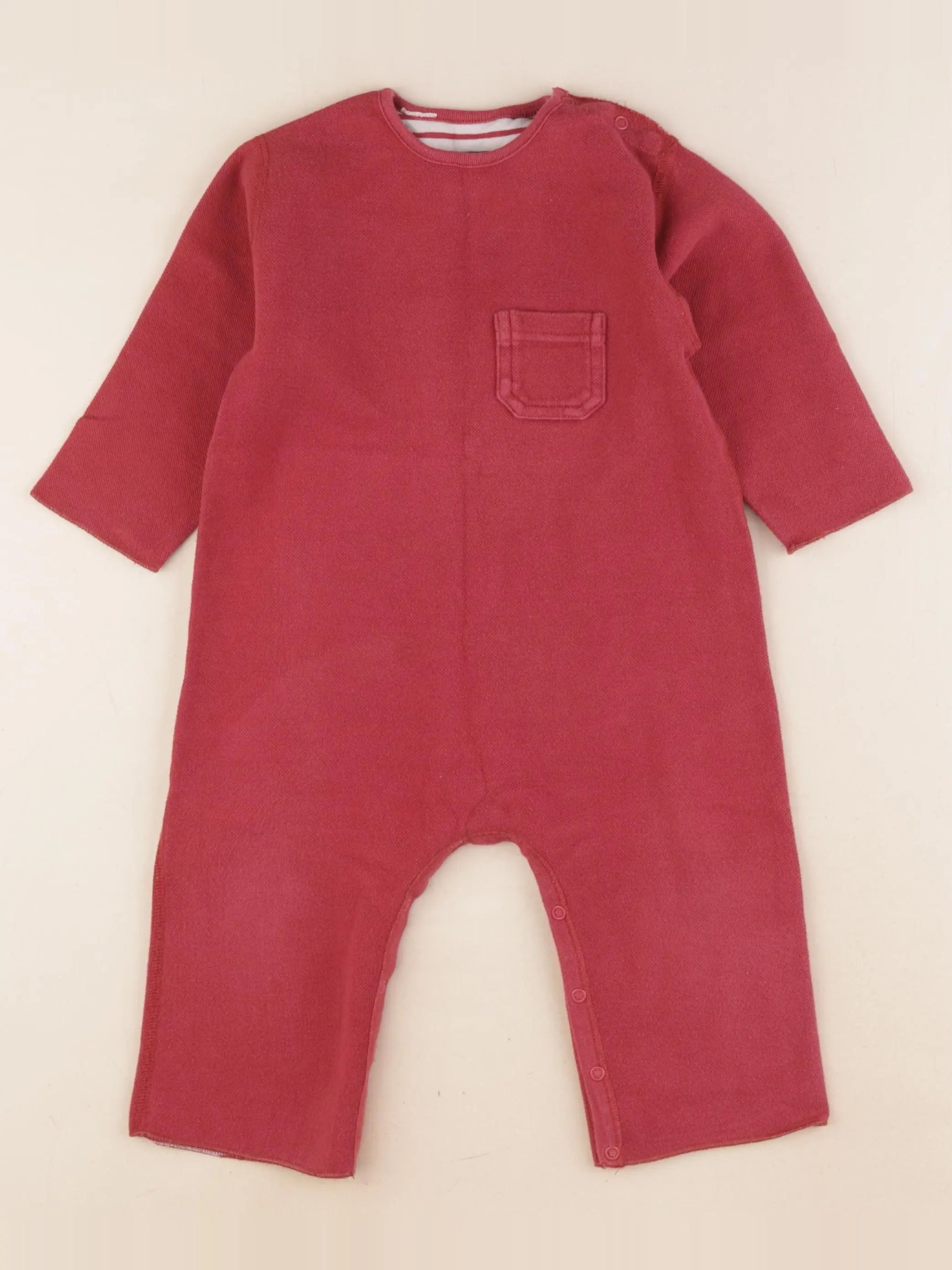 Petit Bateau - combinaison rouge - 18 mois