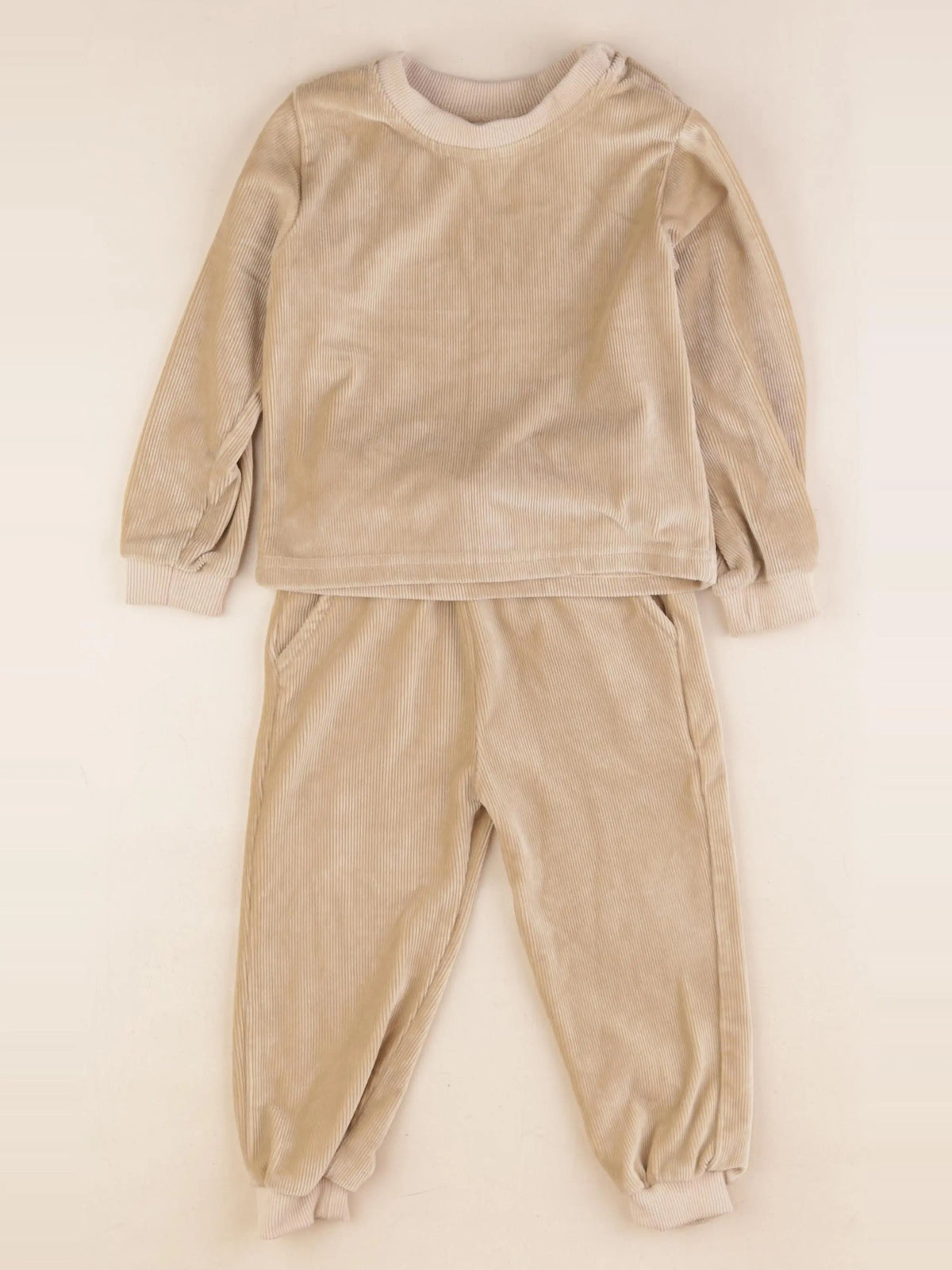 Gamin gamine - ensemble beige - 12/18 mois
