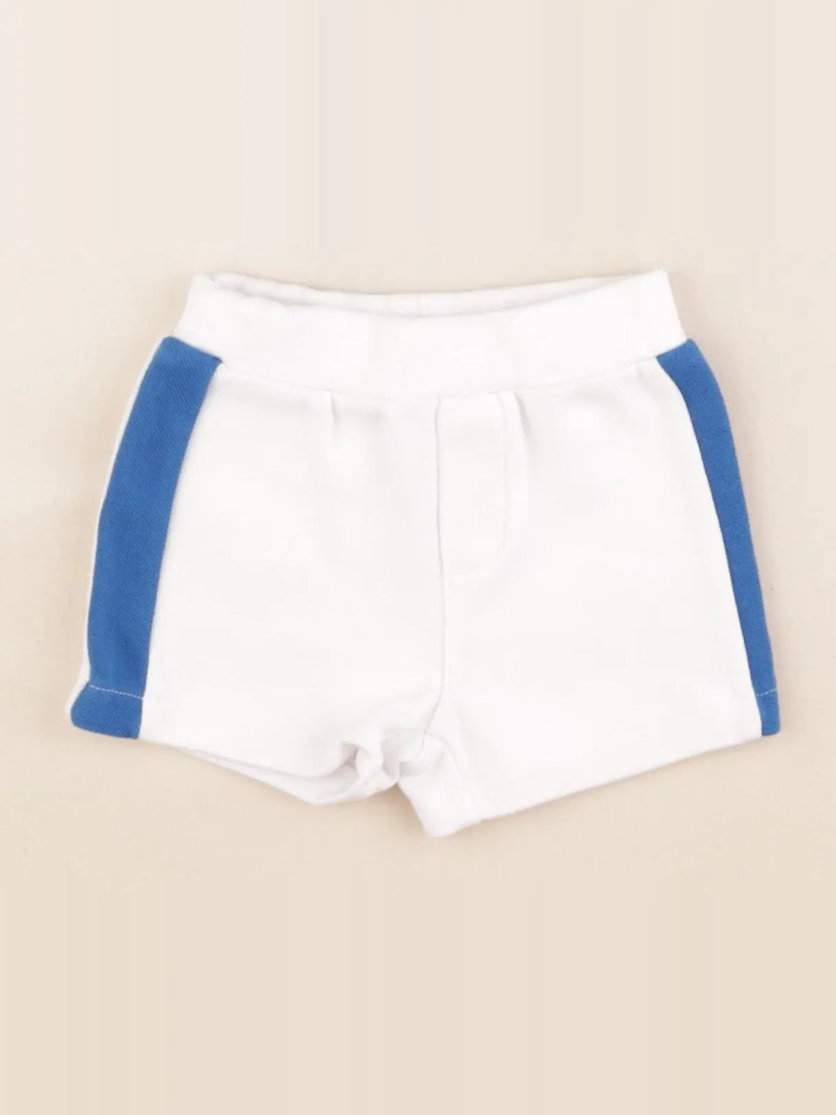 Jacadi - short blanc, bleu - 6 mois