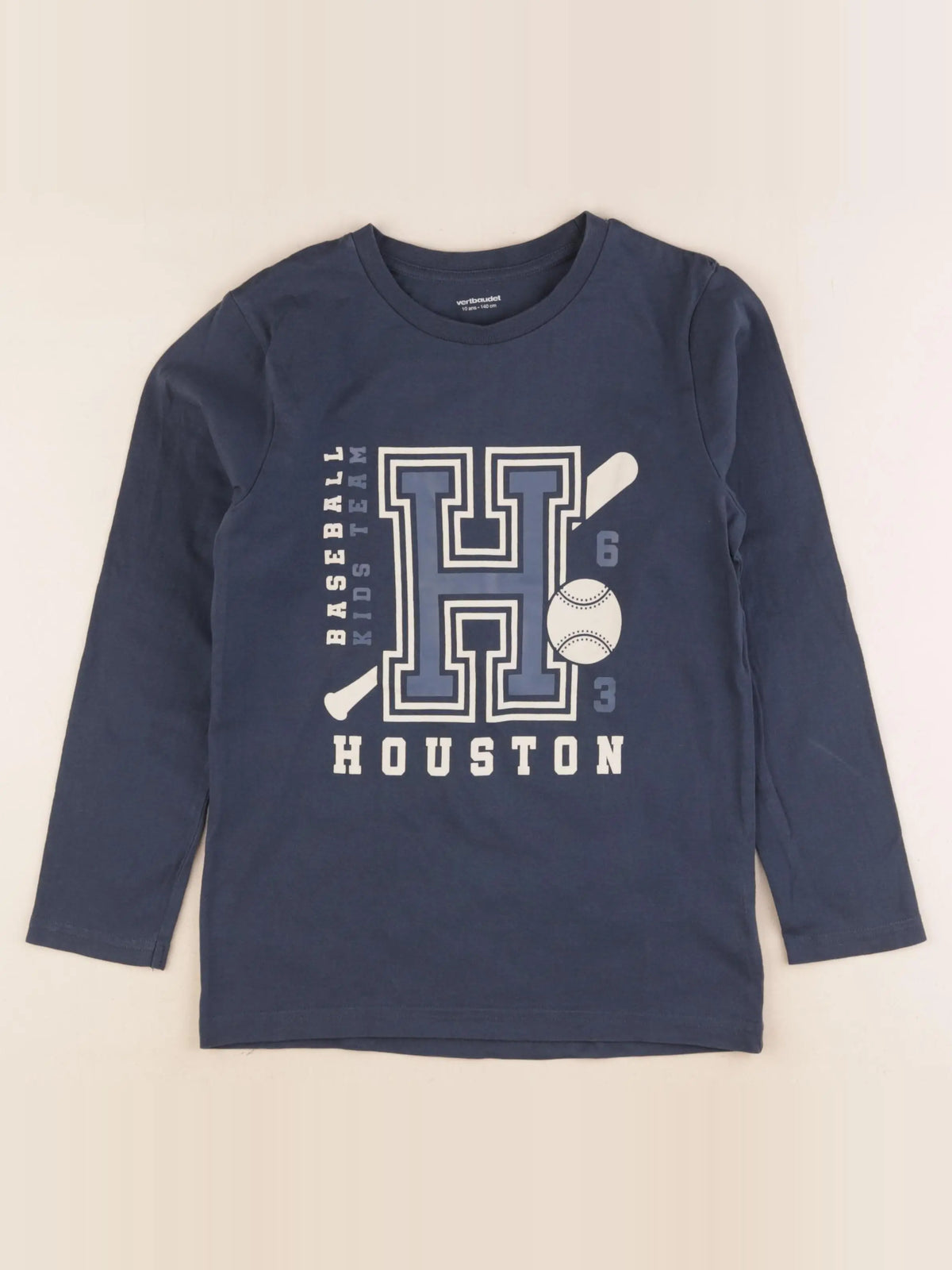 Vertbaudet - tee-shirt bleu - 10 ans
