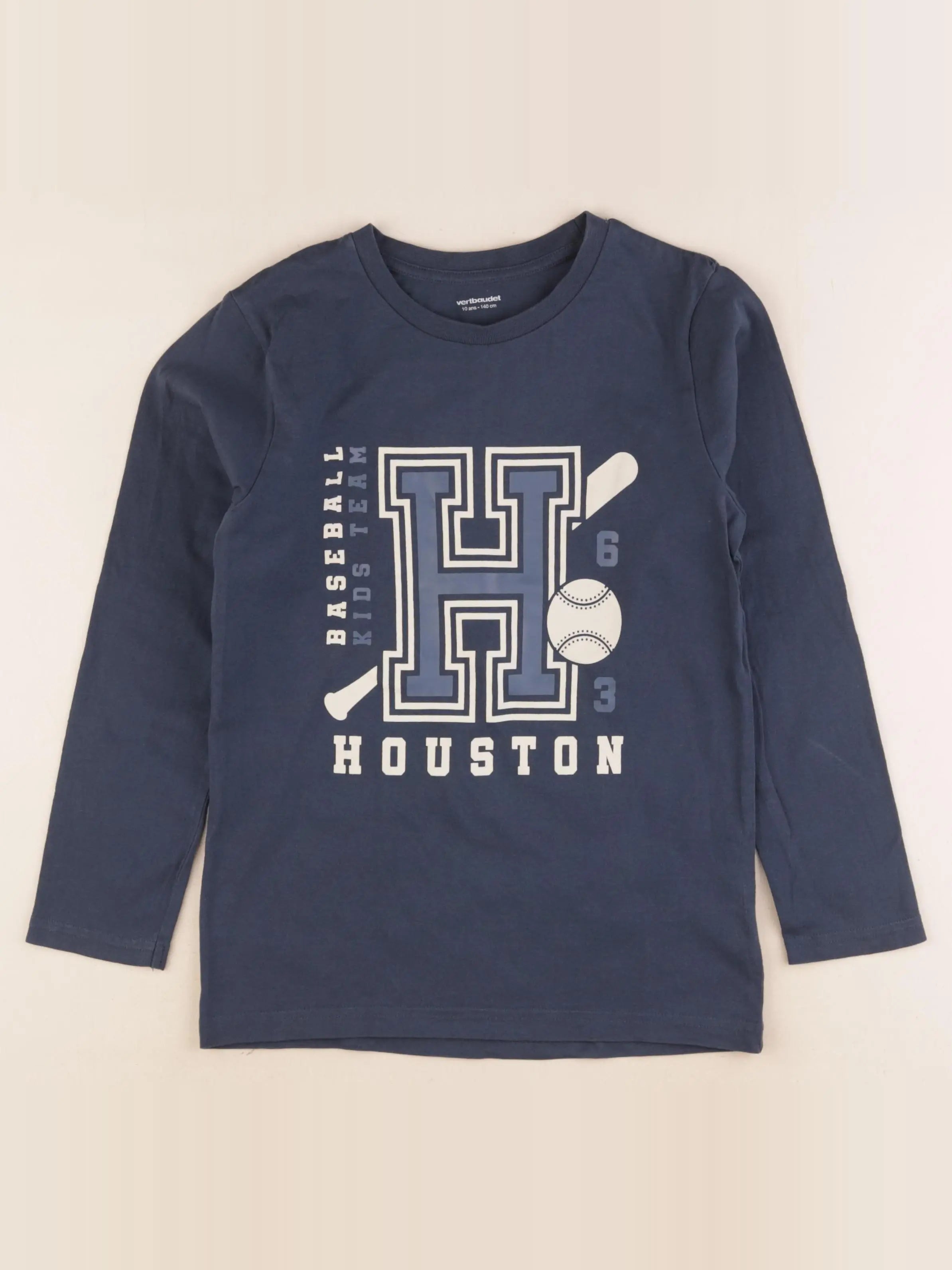 Vertbaudet - tee-shirt bleu - 10 ans