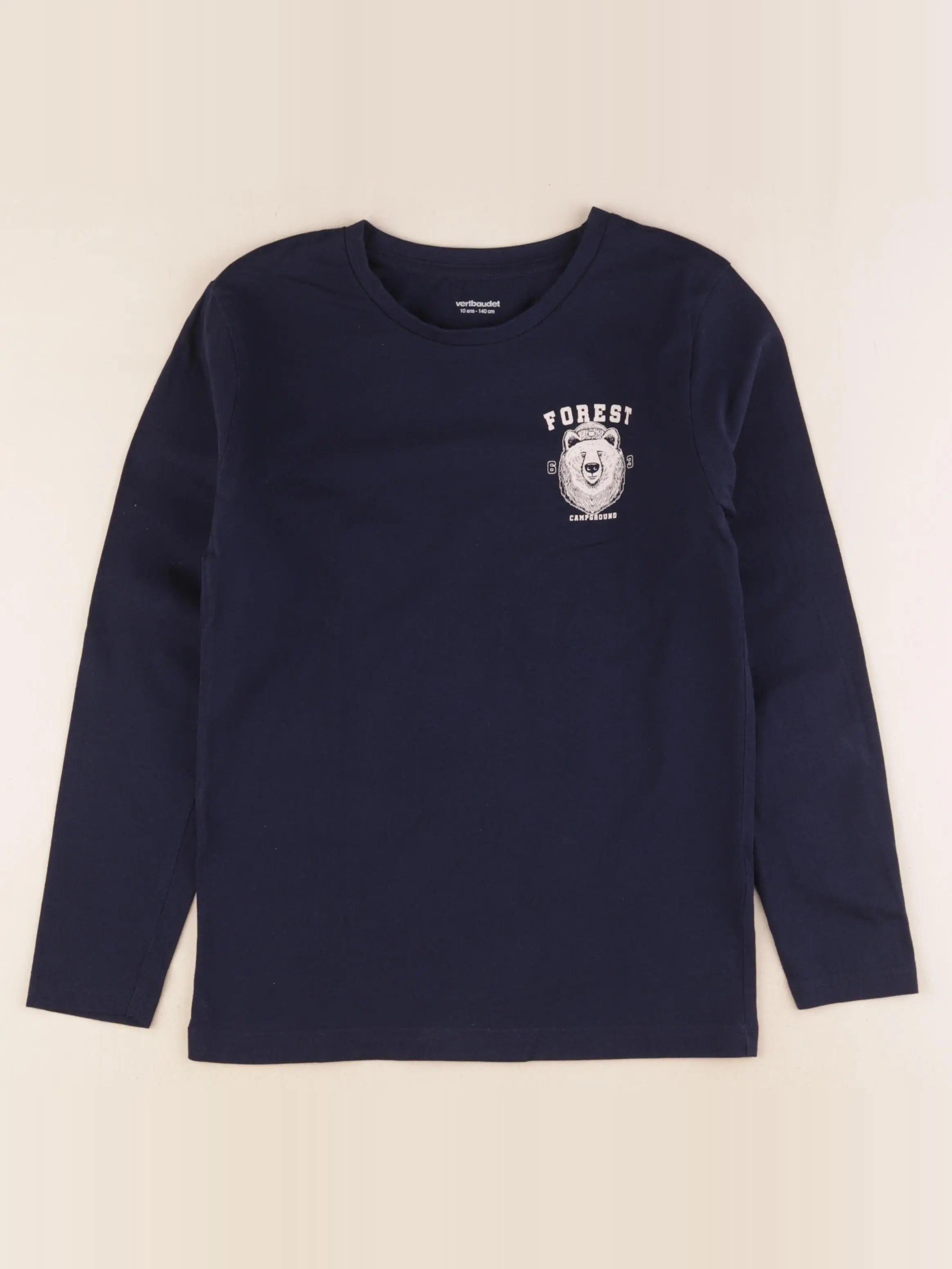 Vertbaudet - tee-shirt bleu - 10 ans