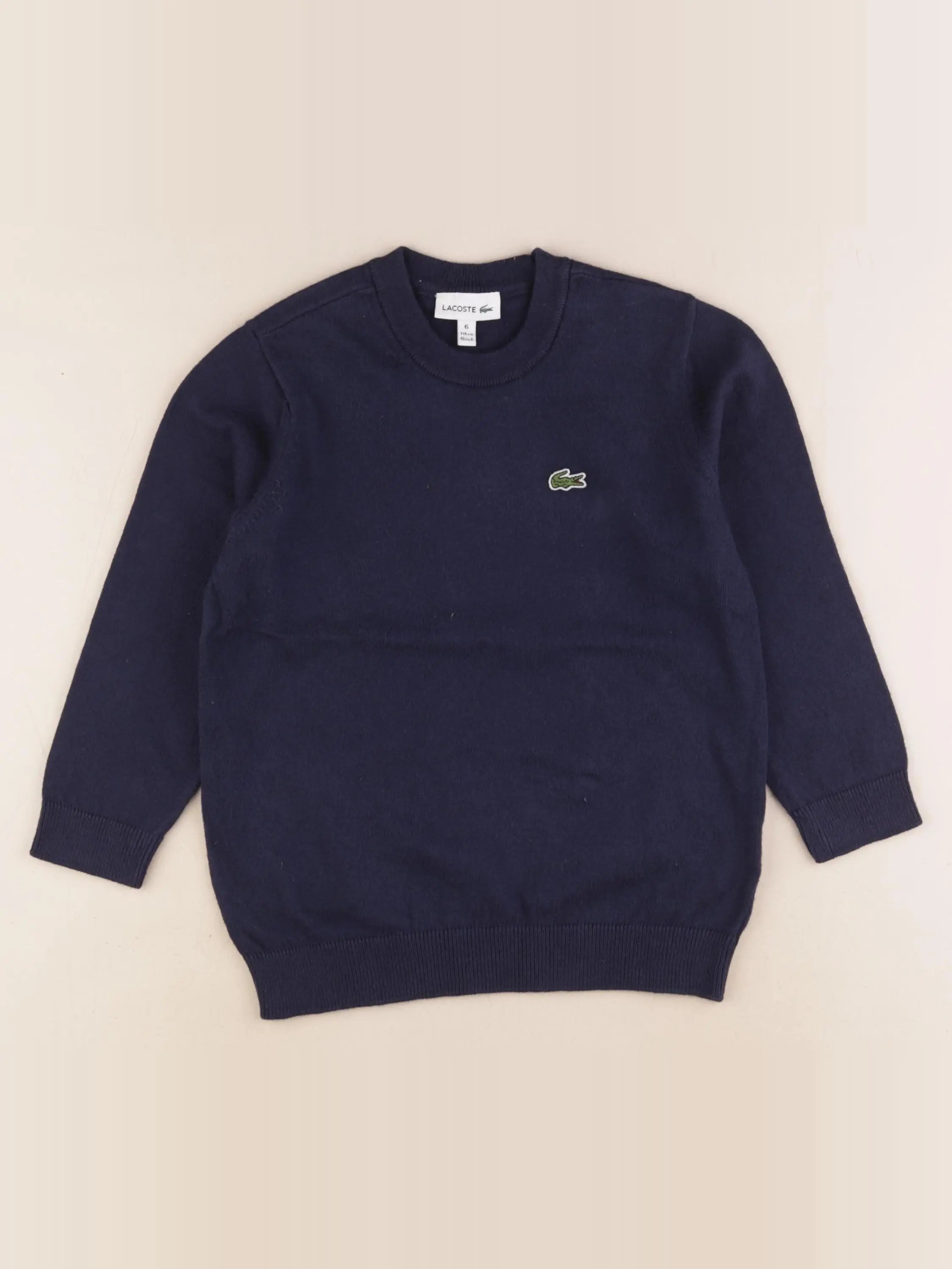 Lacoste - pull bleu - 6 ans