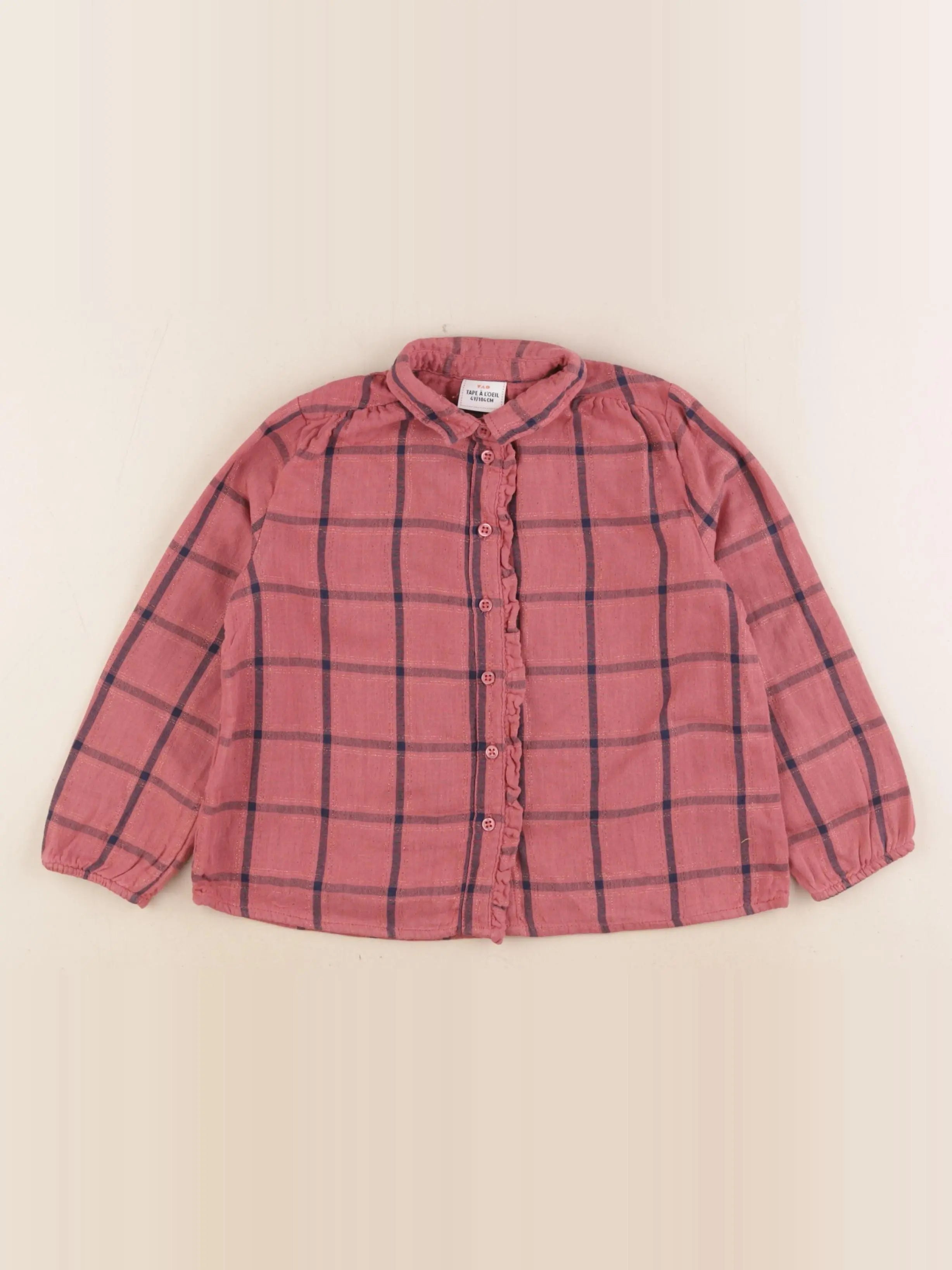 Tape à l'oeil - chemise rouge - 4 ans